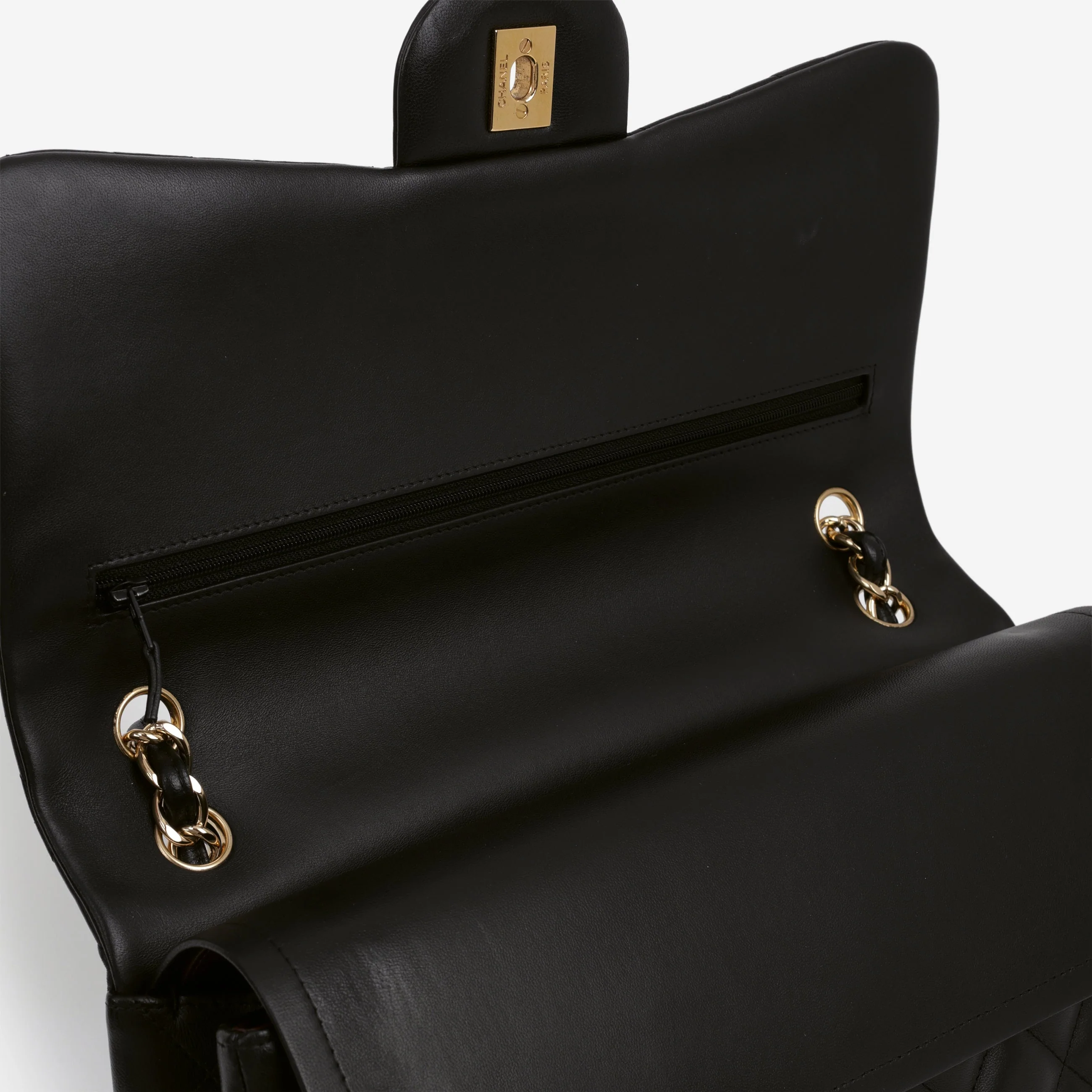 Chanel Jumbo Classic Flap - Black Lambskin | Gold Hardware - Image 5