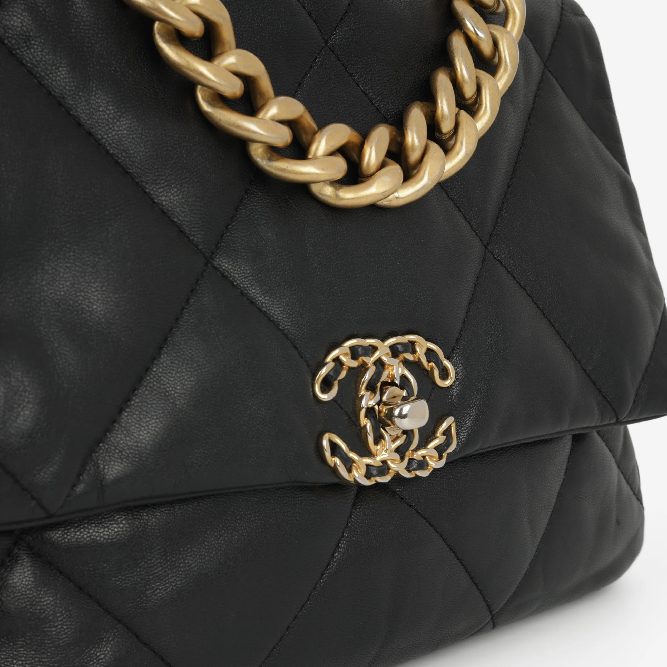 Chanel Chanel Large 19 Flap Bag - Black Lambskin | Multi Hardware - Image 7