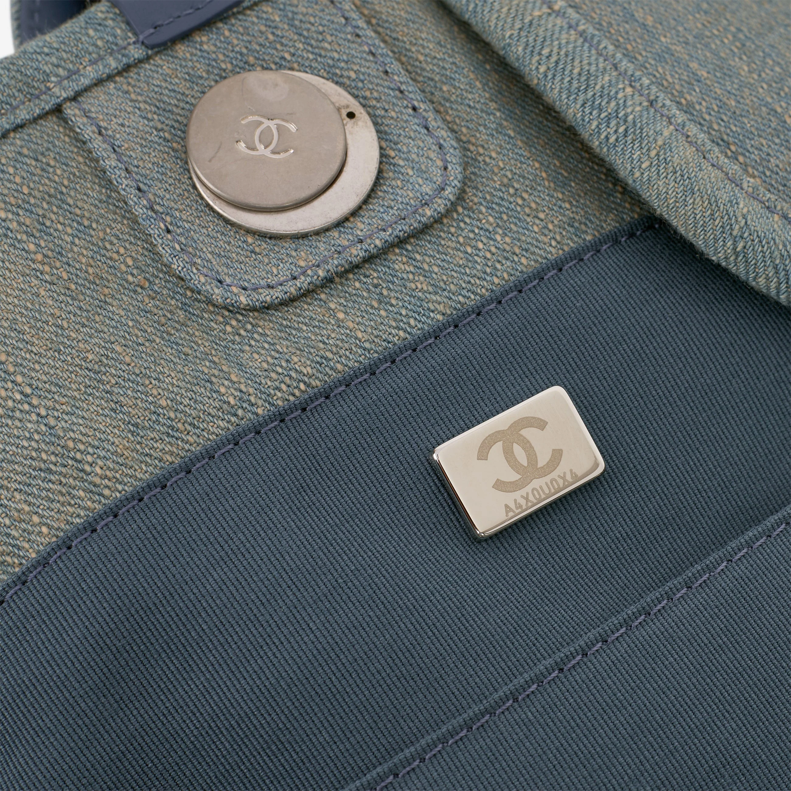 Chanel Large Deauville - Light Washed Denim | Brushed Silver Hardware - Image 7