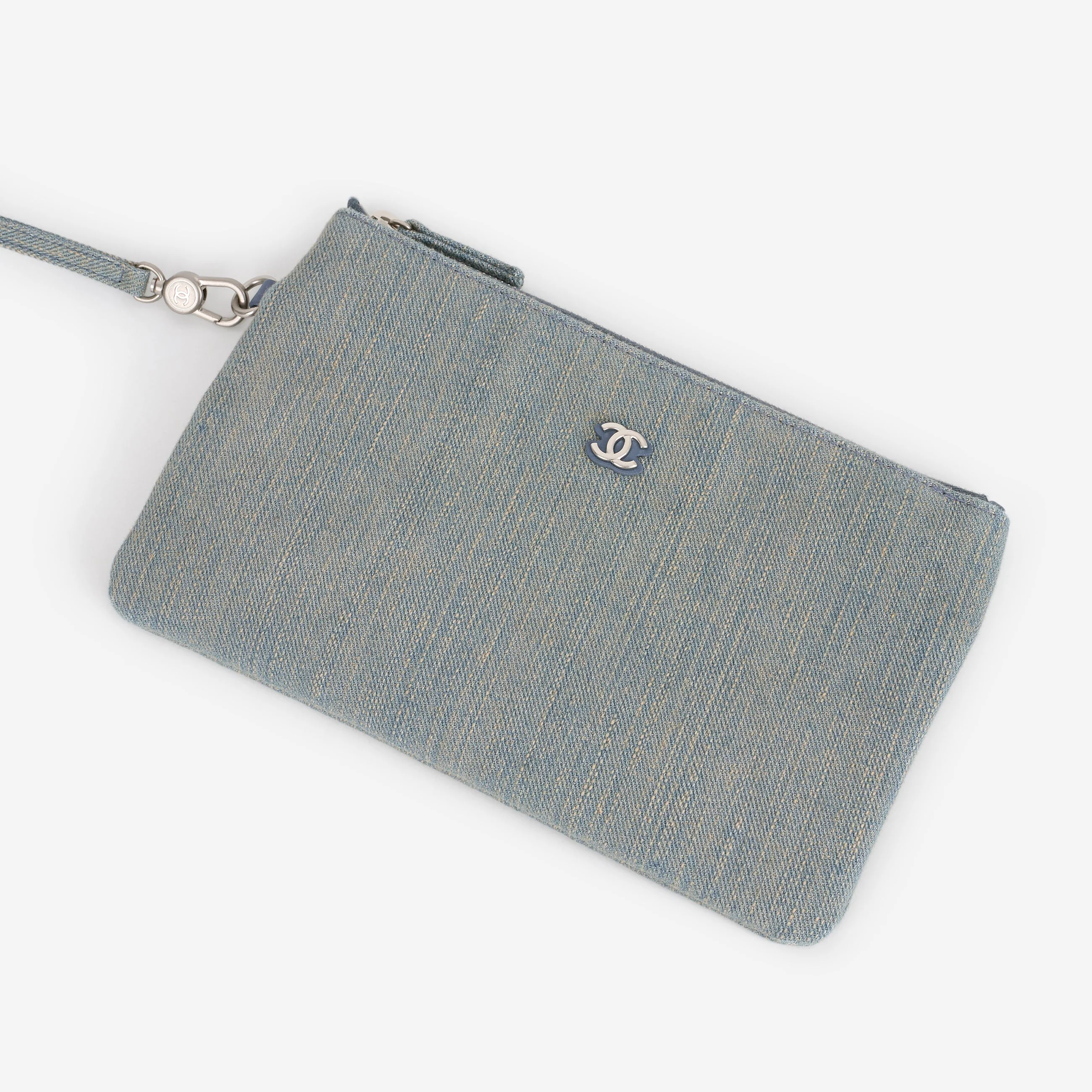 Chanel Large Deauville - Light Washed Denim | Brushed Silver Hardware - Image 8