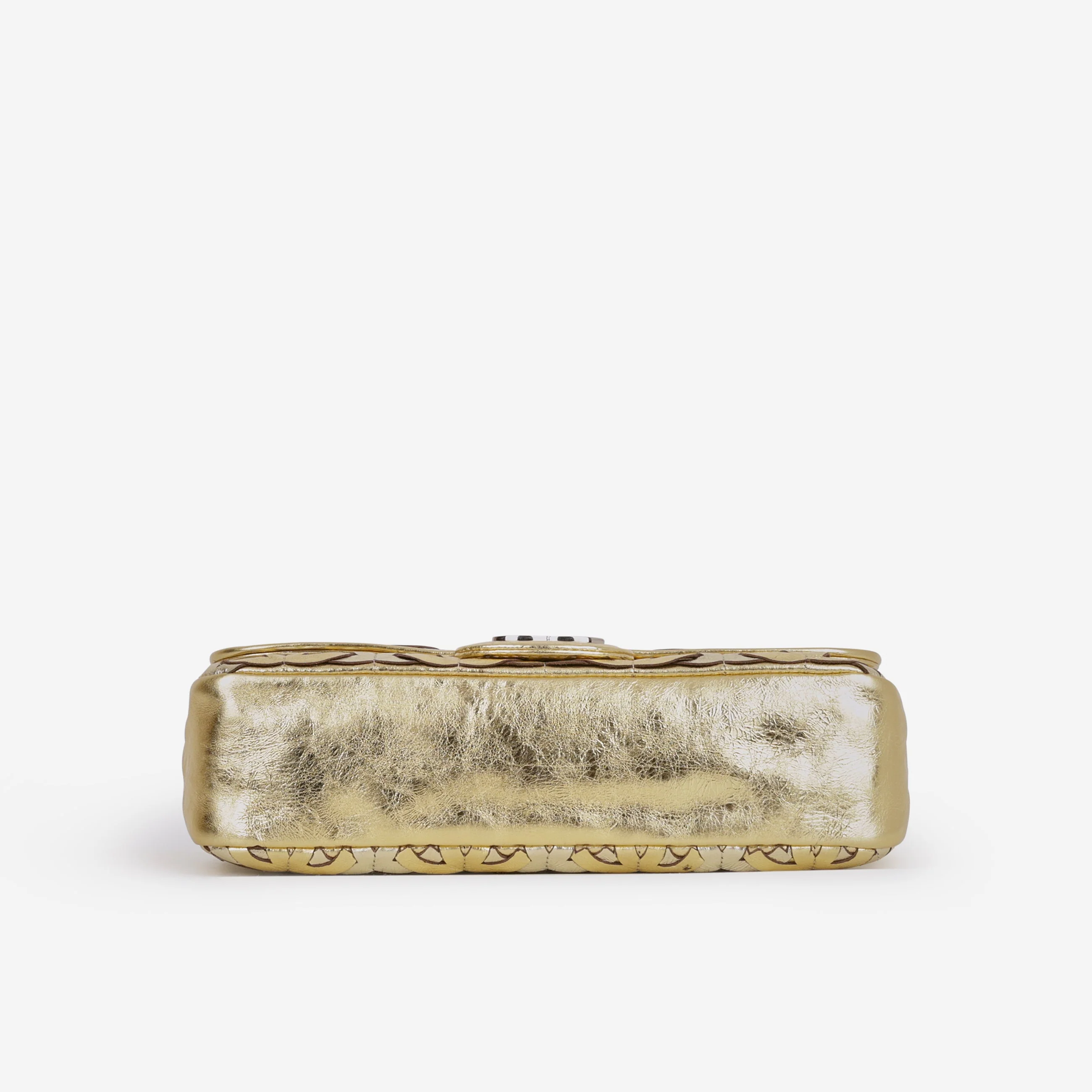 Chanel Chanel Laser Cut CC Flap - Silver / Gold Calfskin | Silver Hardware - Image 3