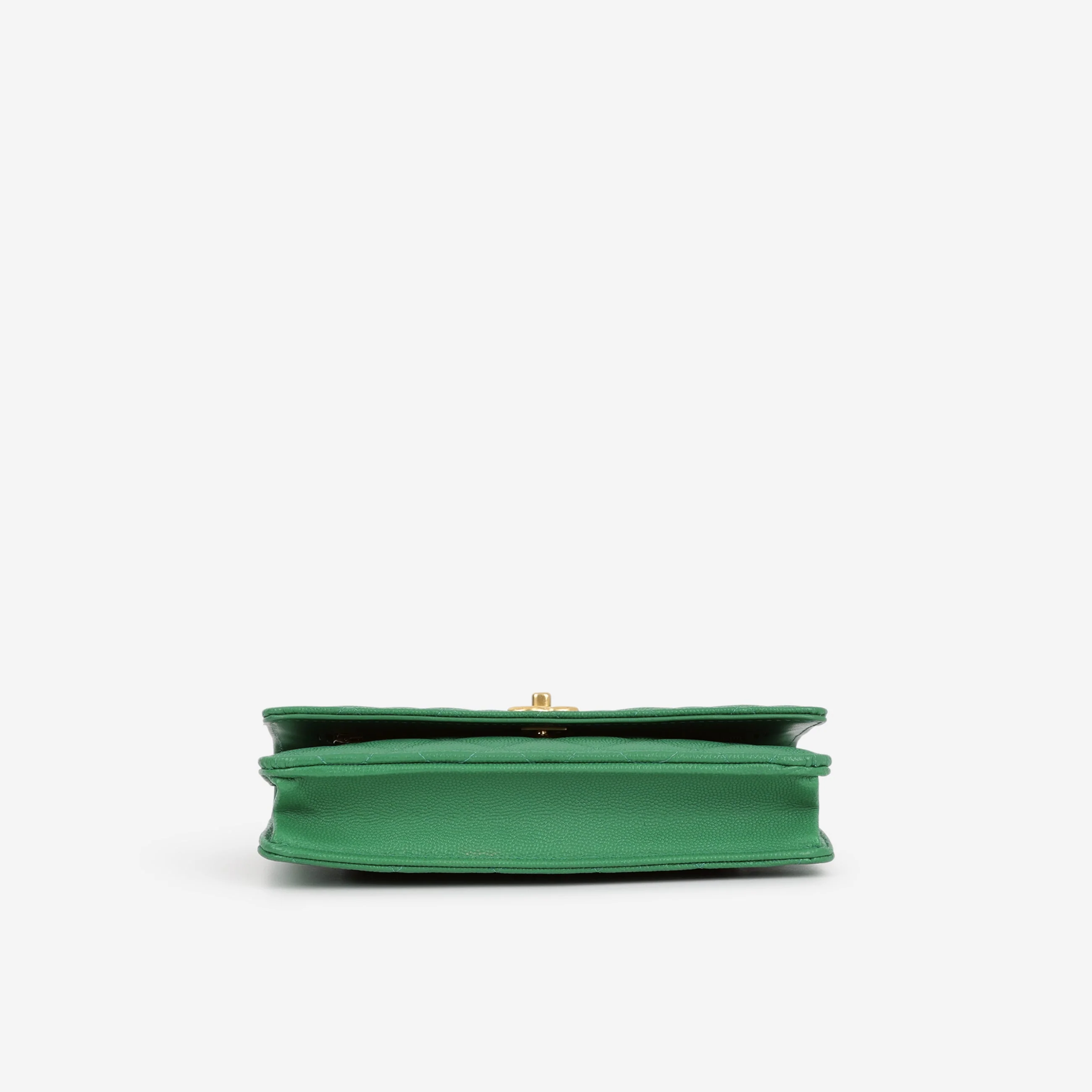 Chanel Medallion Wallet On Chain - Green Caviar | Gold Hardware - Image 4