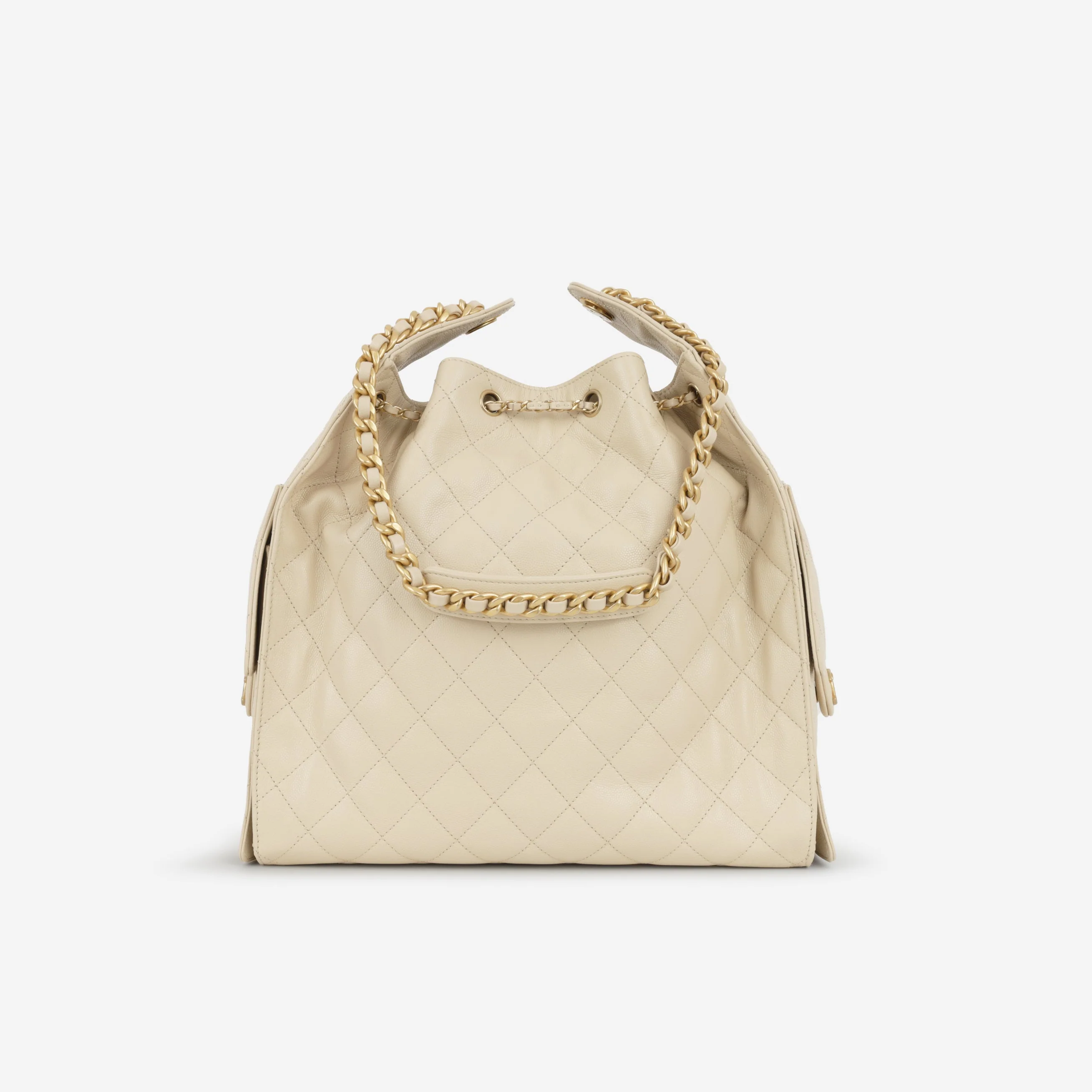 Chanel Medium 25 Hobo Bag - Beige Caviar | Gold Hardware - Image 3