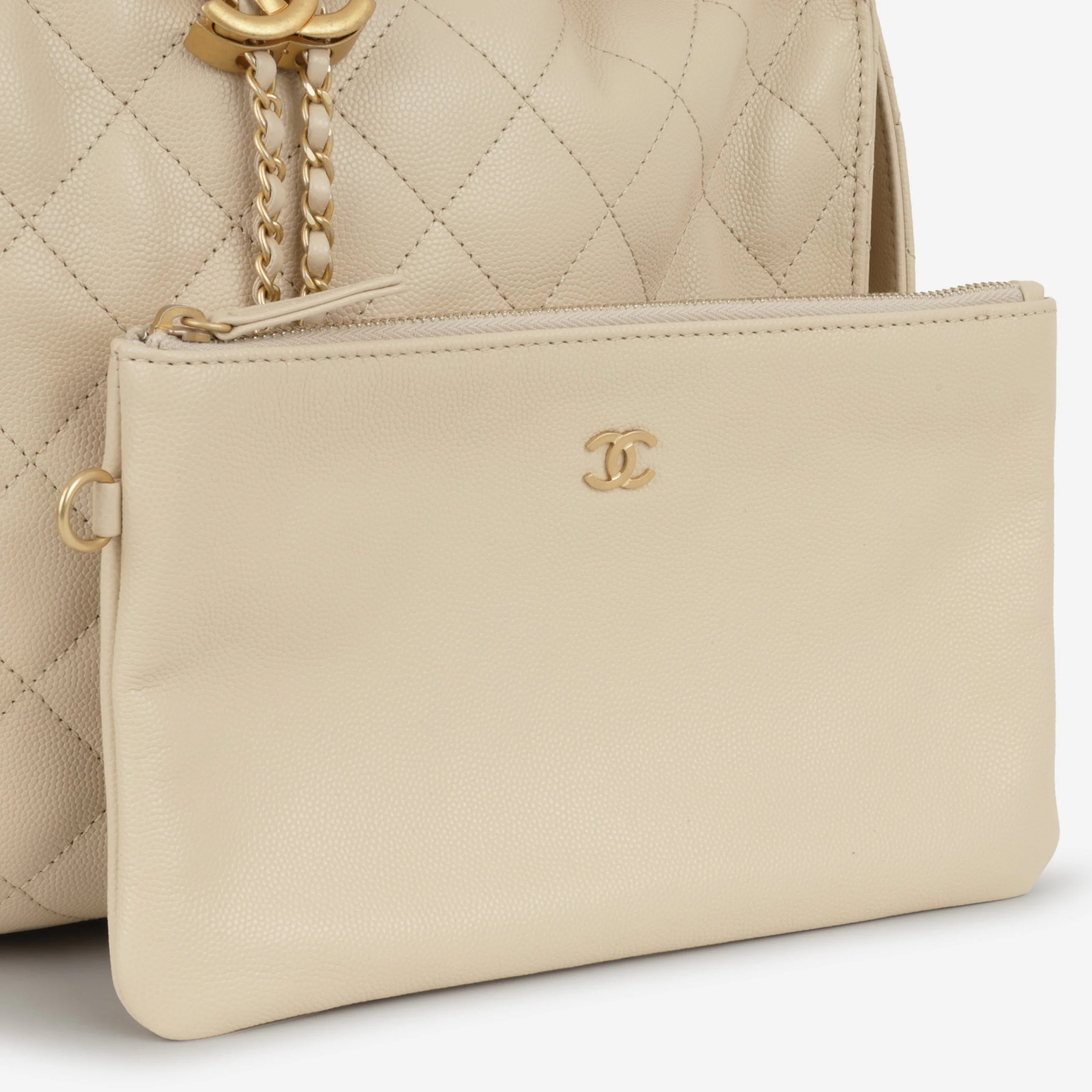 Chanel Medium 25 Hobo Bag - Beige Caviar | Gold Hardware - Image 5