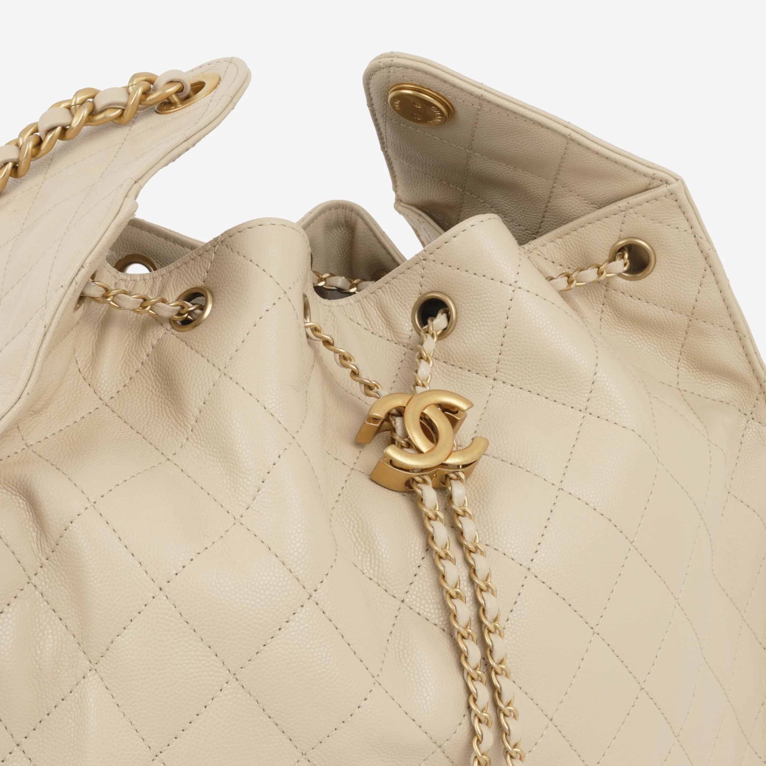 Chanel Medium 25 Hobo Bag - Beige Caviar | Gold Hardware - Image 8