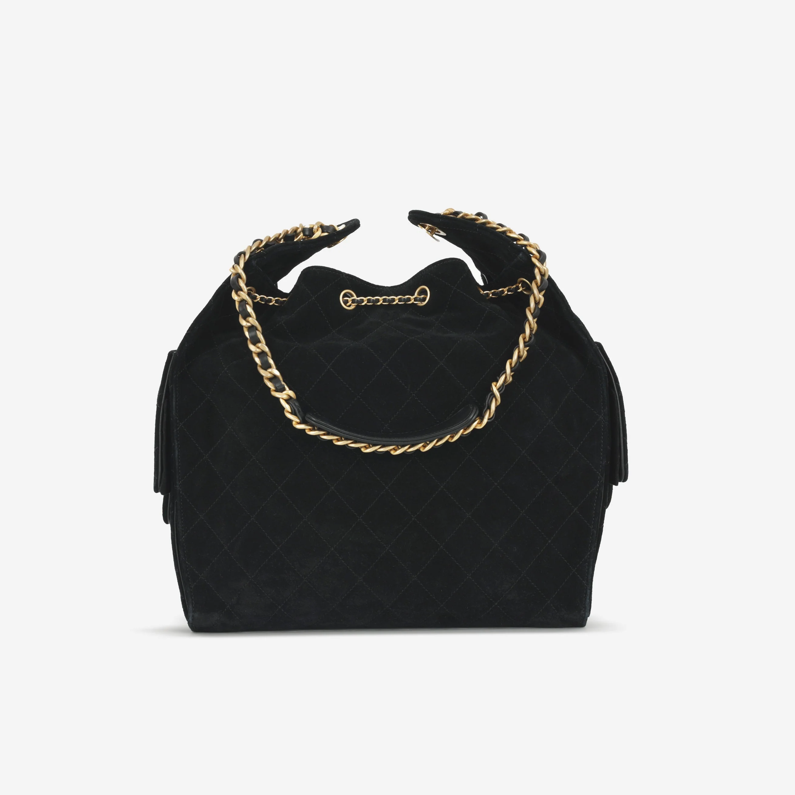 Chanel Medium 25 Hobo Bag - Black Suede | Gold Hardware - Image 3