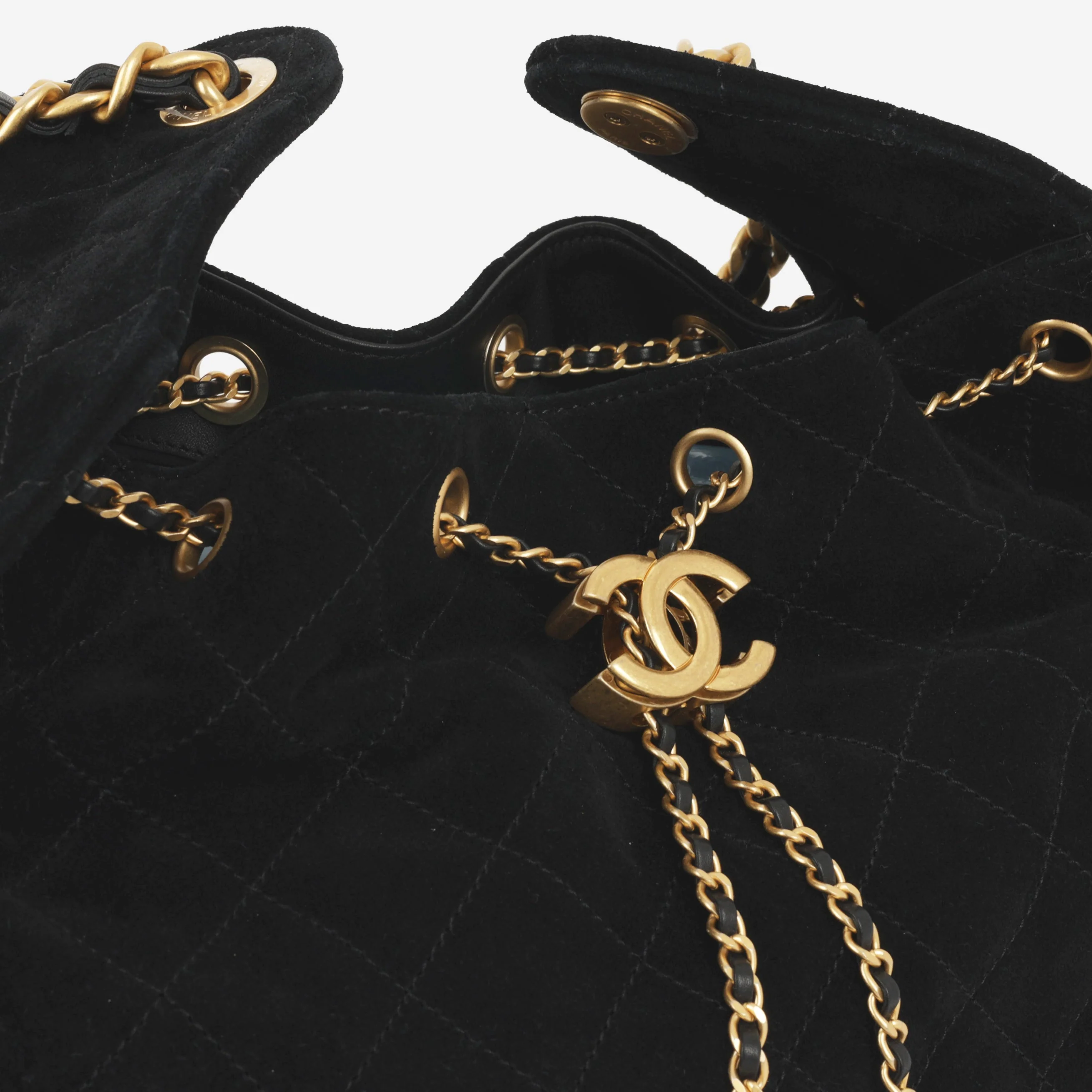 Chanel Medium 25 Hobo Bag - Black Suede | Gold Hardware - Image 9