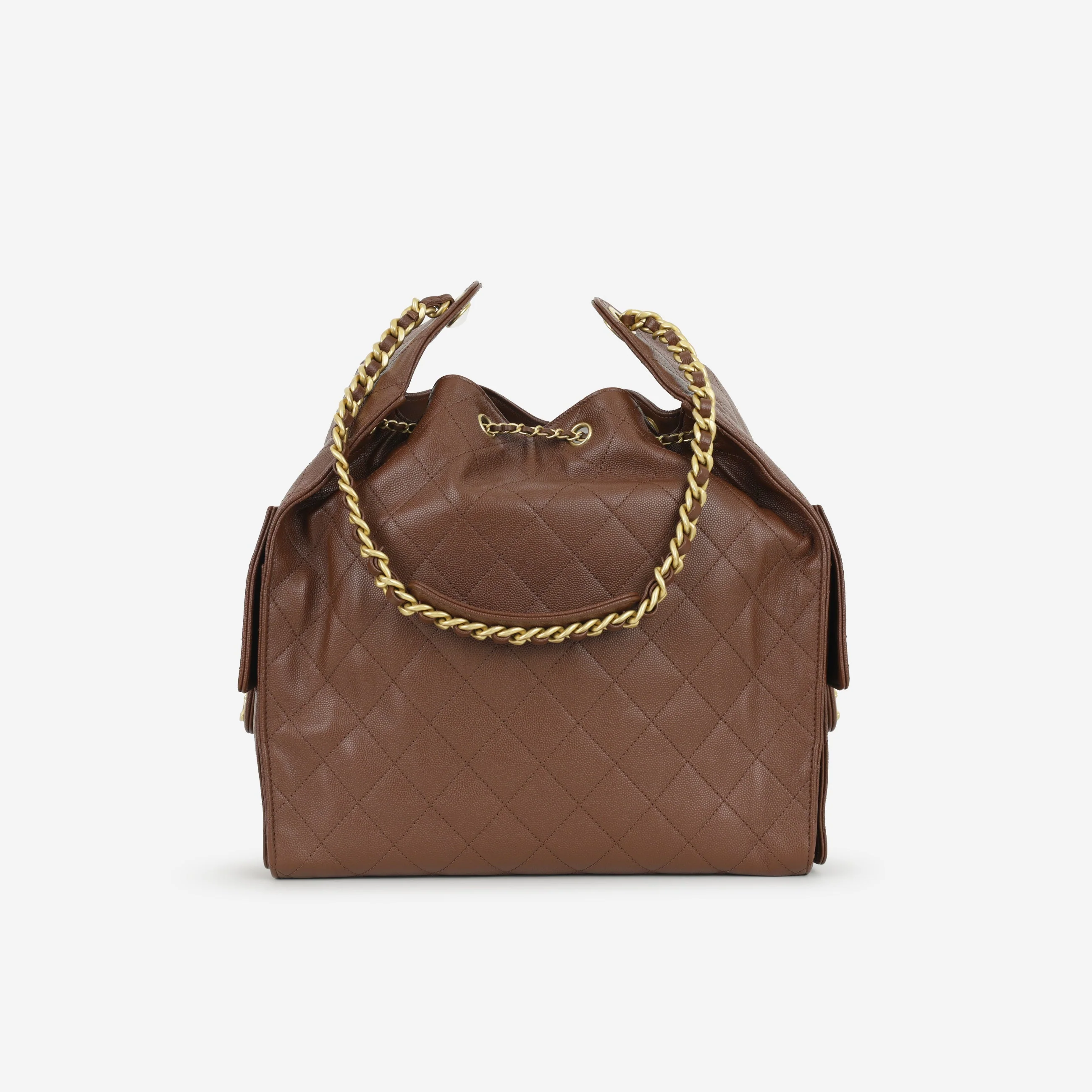 Chanel Medium 25 Hobo Bag - Brown Caviar | Aged Gold Hardware - Image 3