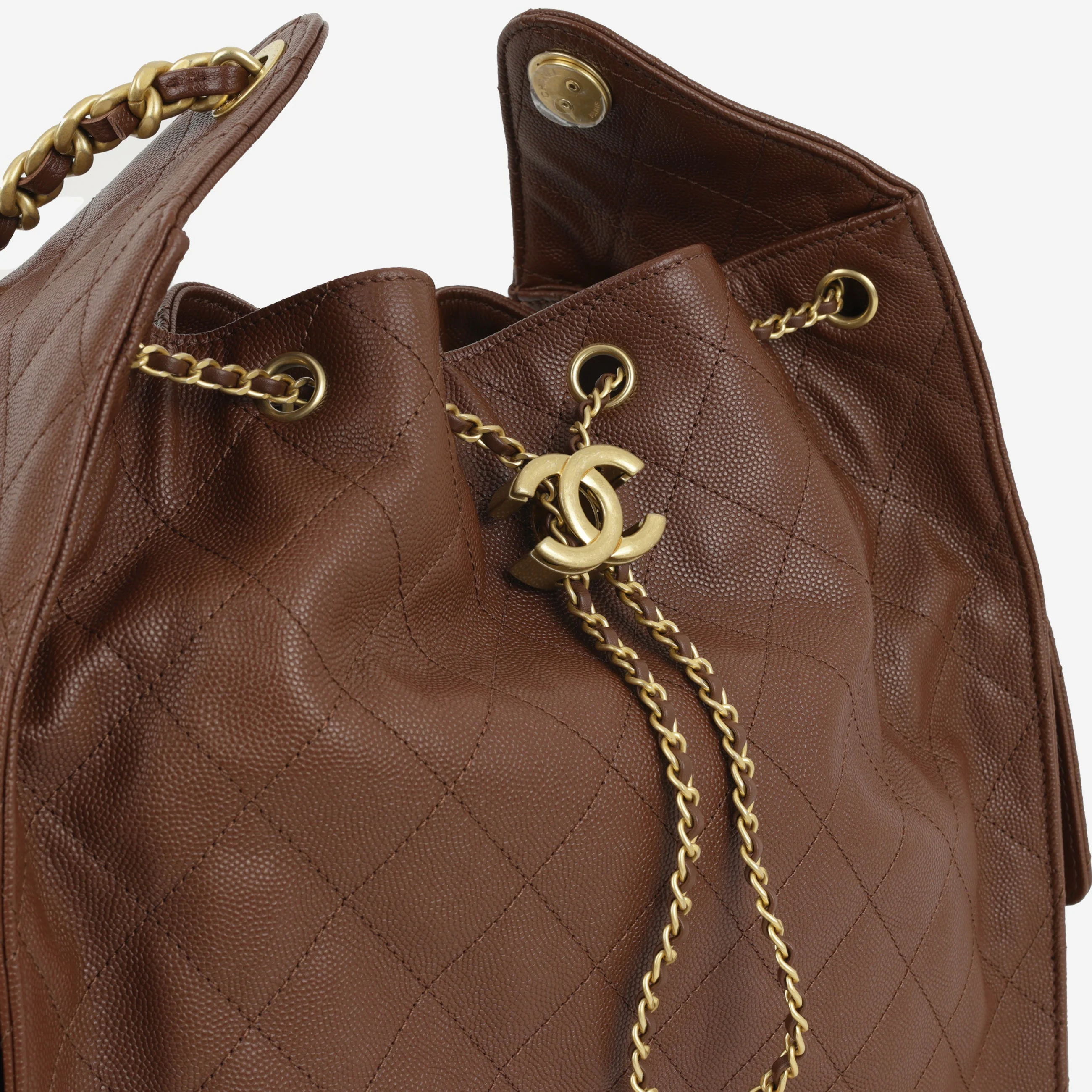 Chanel Medium 25 Hobo Bag - Brown Caviar | Aged Gold Hardware - Image 6