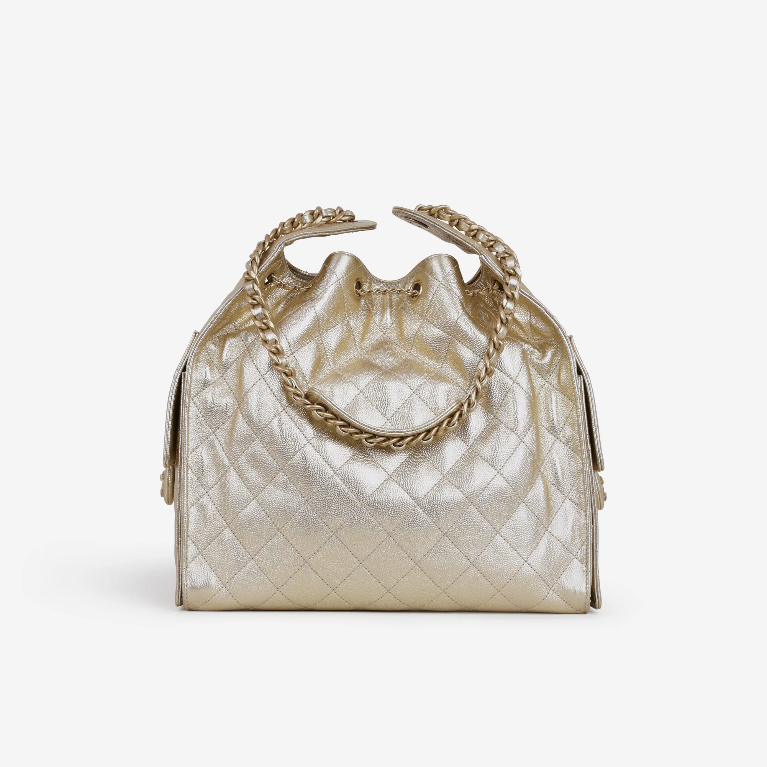 Chanel Medium 25 Hobo Bag - Champagne Gold Caviar | Gold Hardware - Image 3