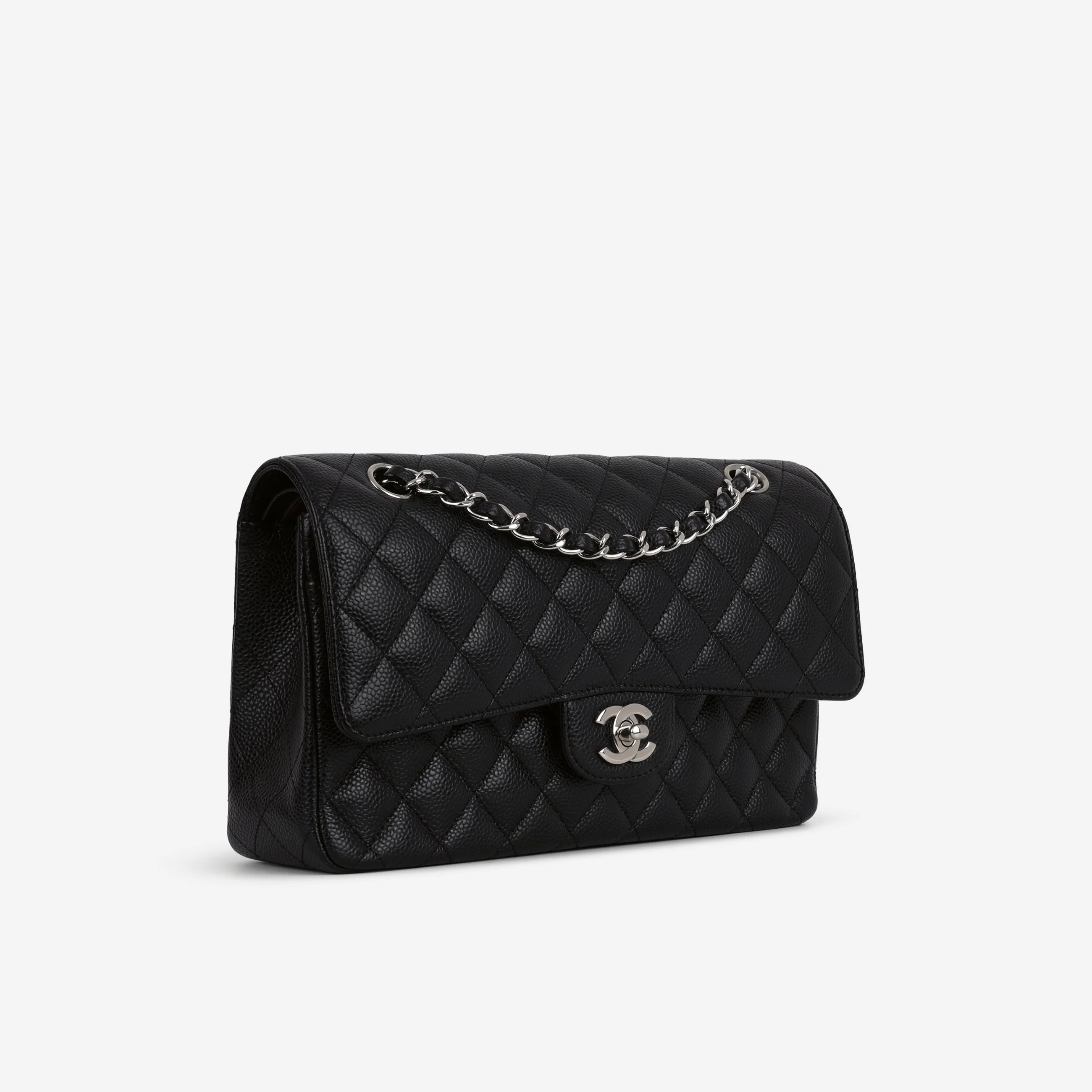 Chanel Medium Classic Flap - Black Caviar | Silver Hardware - Image 2