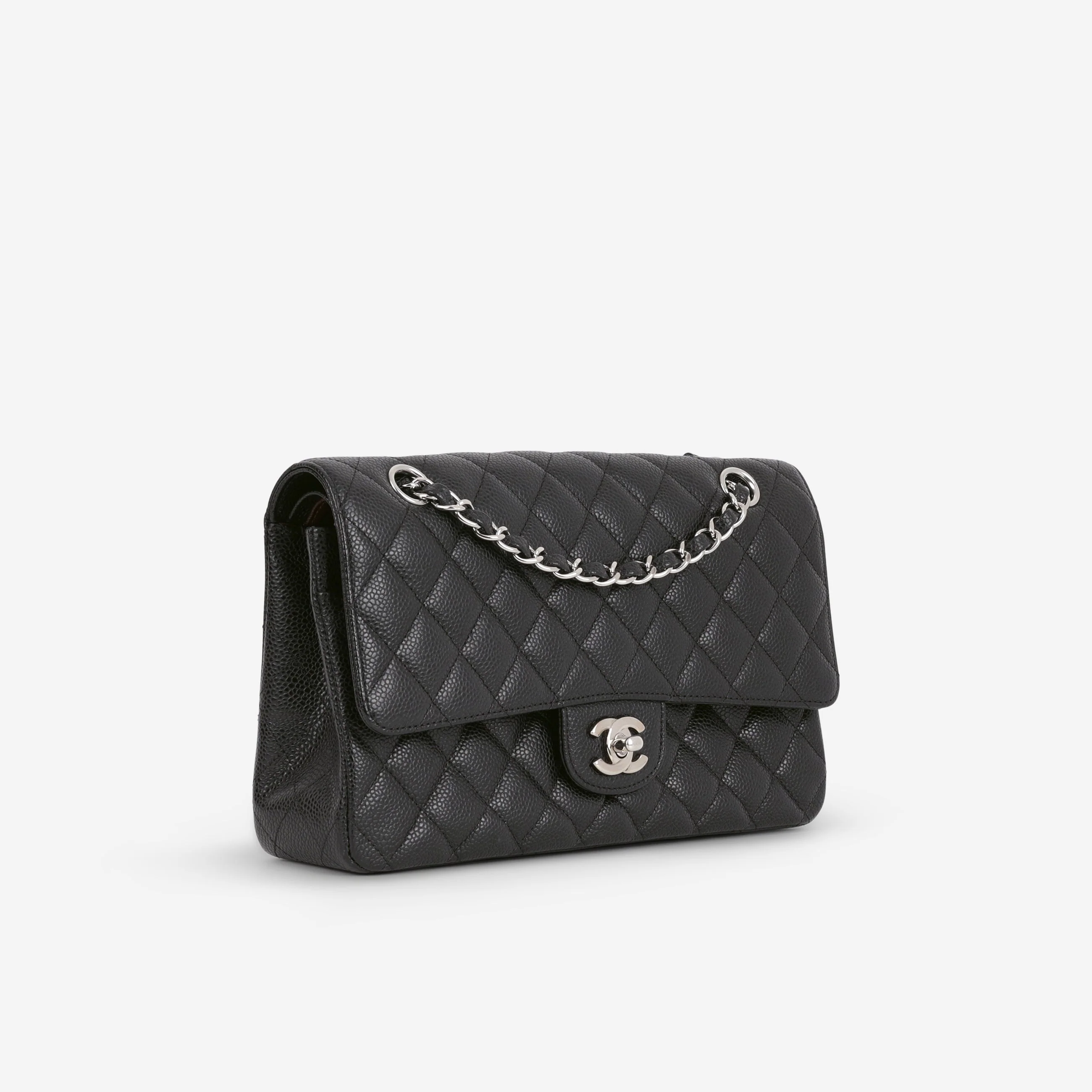 Chanel Medium Classic Flap - Black Caviar | Silver Hardware (2014) - Image 2
