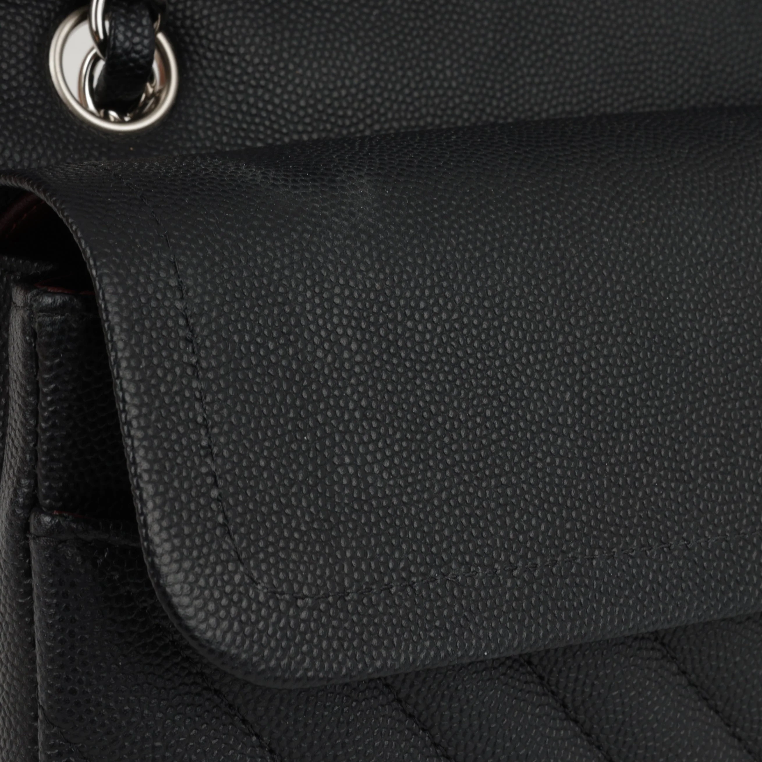 Chanel Medium Classic Flap - Black Chevron | Silver Hardware - Image 7