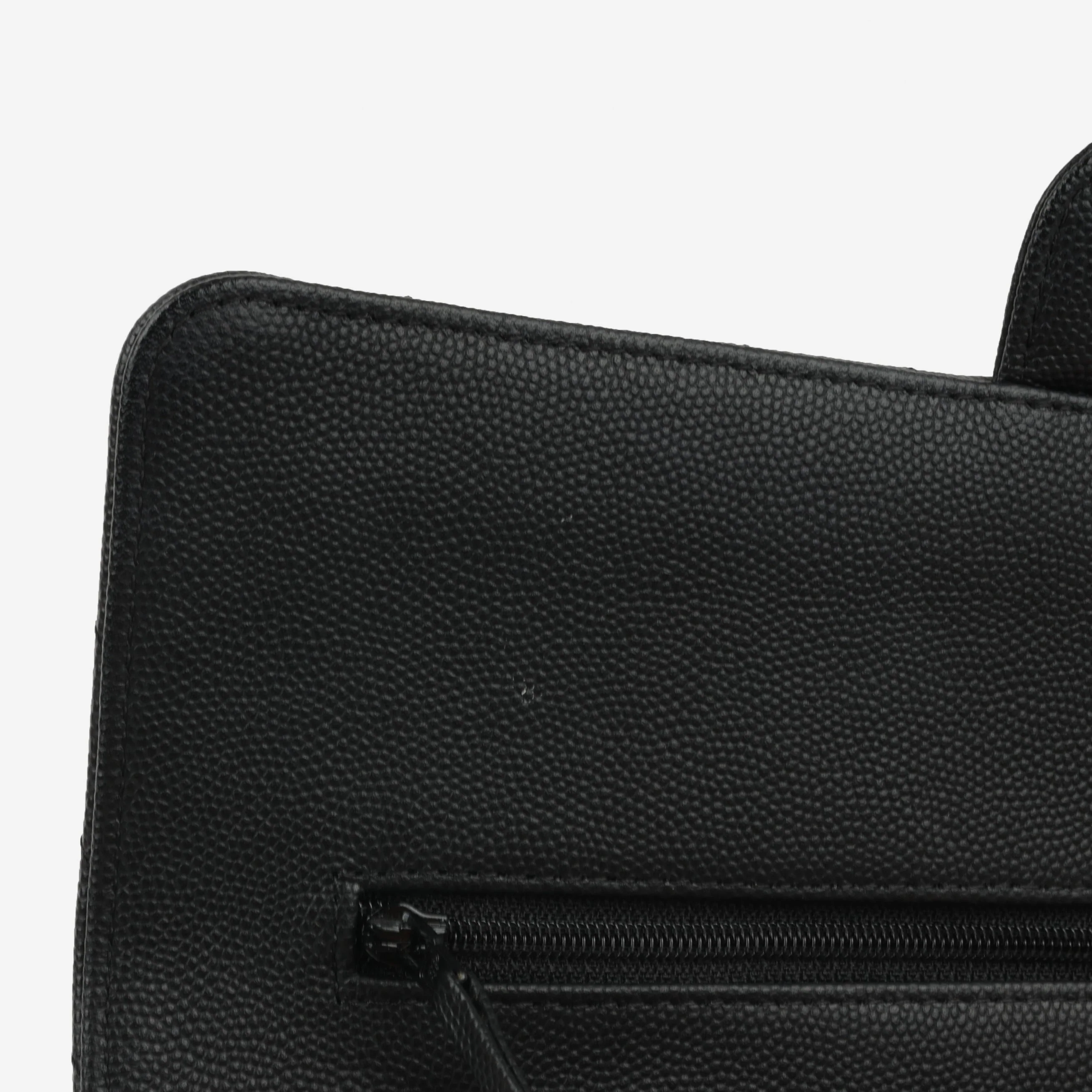 Chanel Medium Classic Flap - Black Chevron | Silver Hardware - Image 8