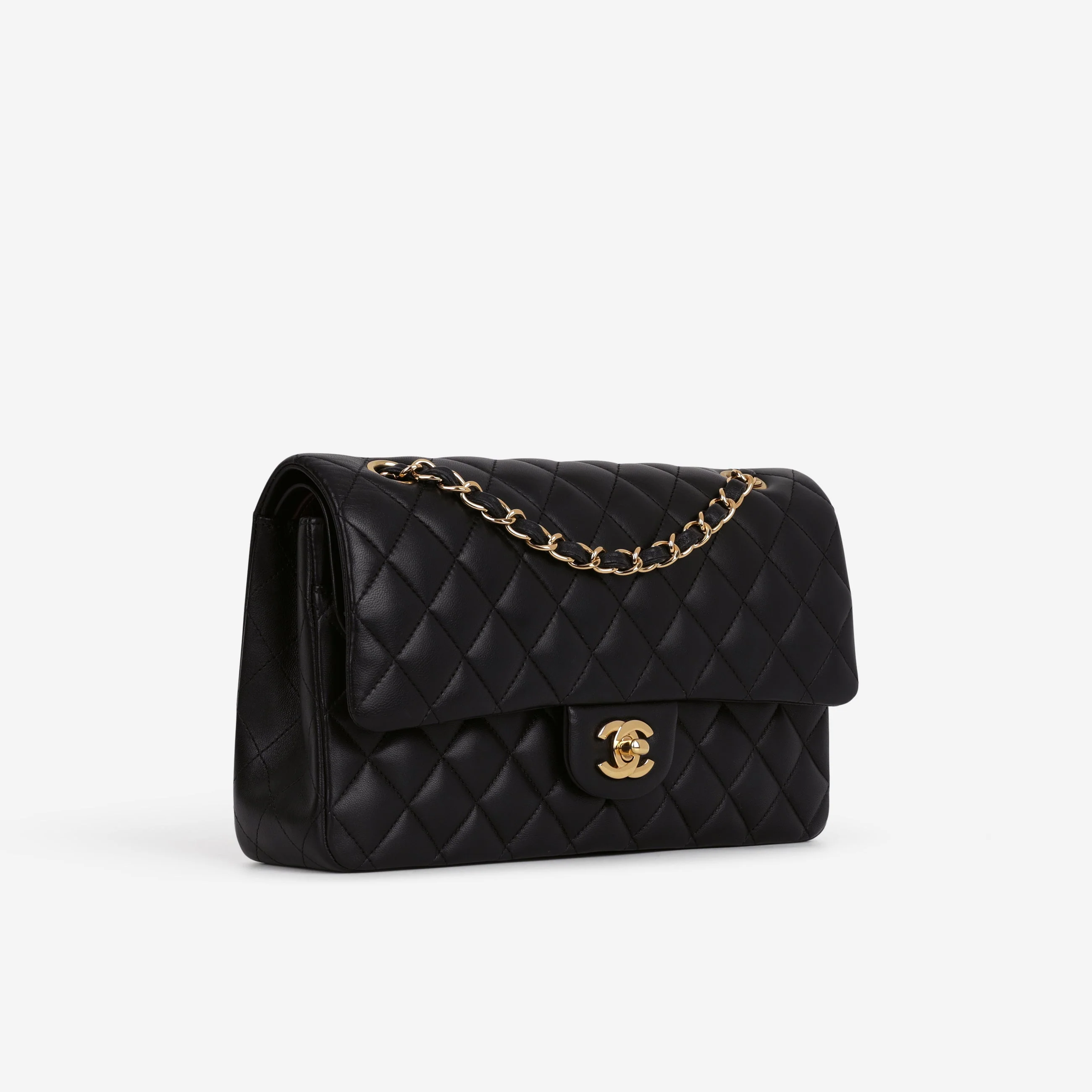 Chanel Medium Classic Flap - Black Lambskin | Gold Hardware - Image 2