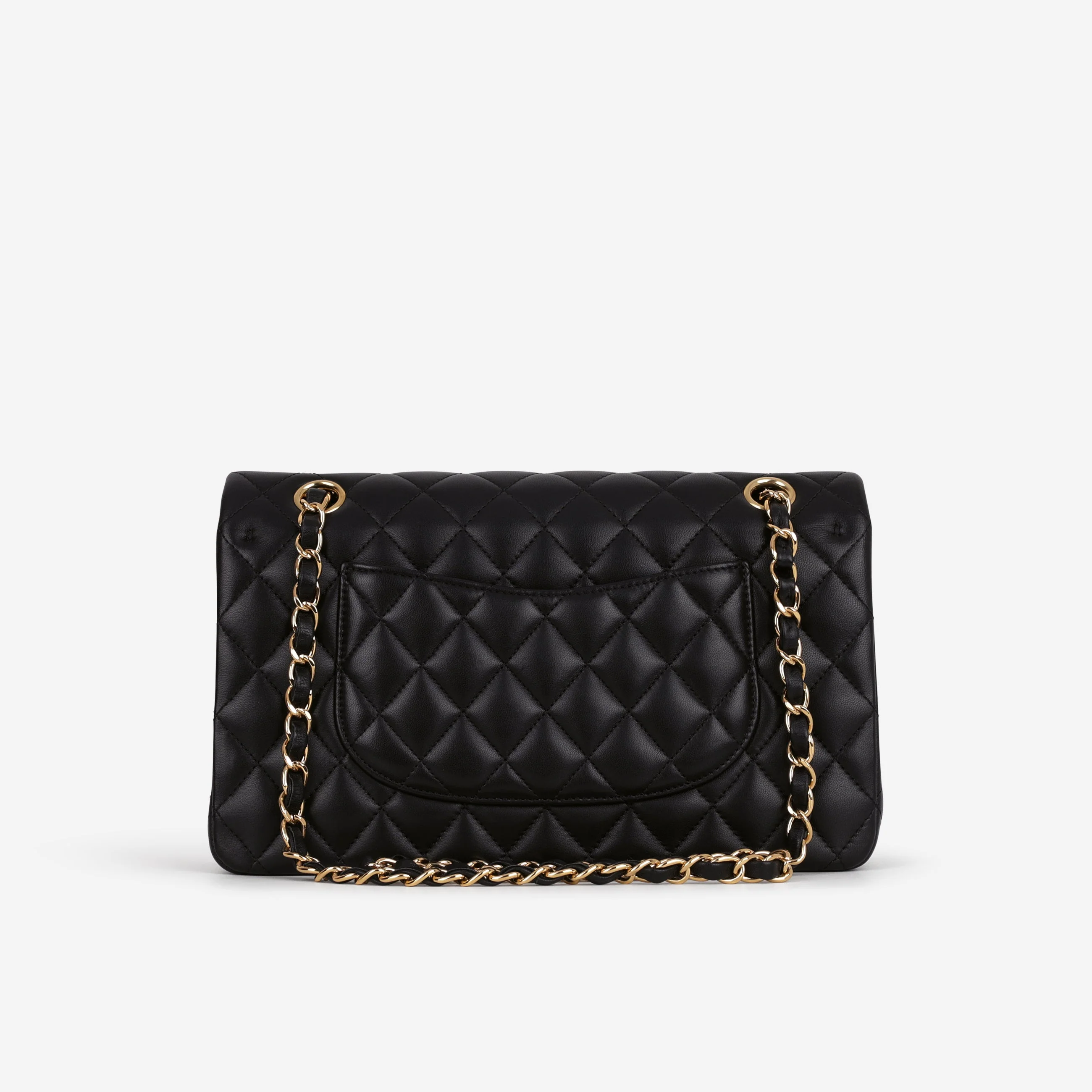Chanel Medium Classic Flap - Black Lambskin | Gold Hardware - Image 3
