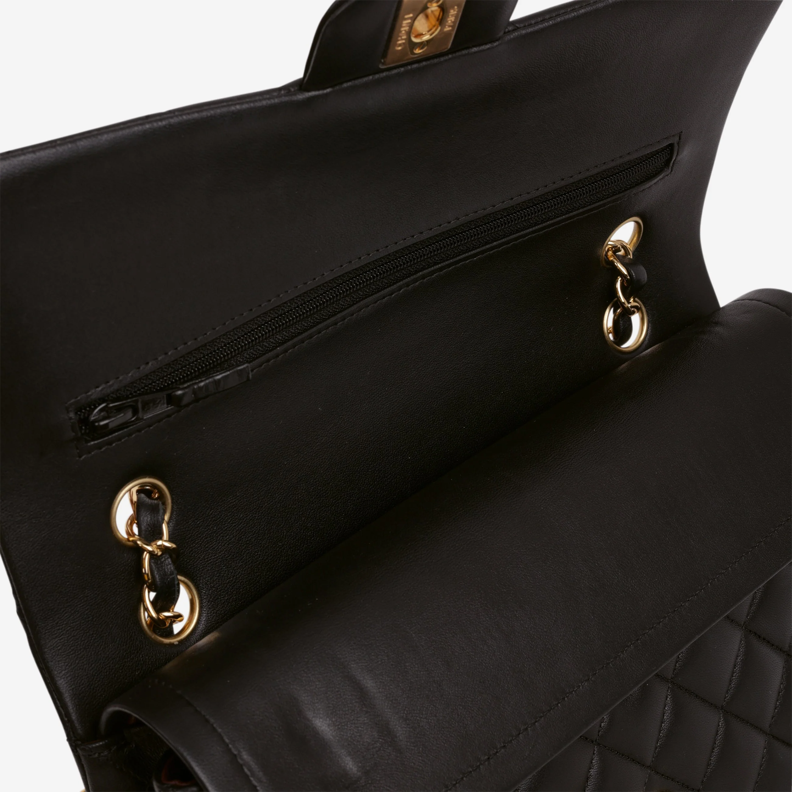 Chanel Medium Classic Flap - Black Lambskin | Gold Hardware - Image 5