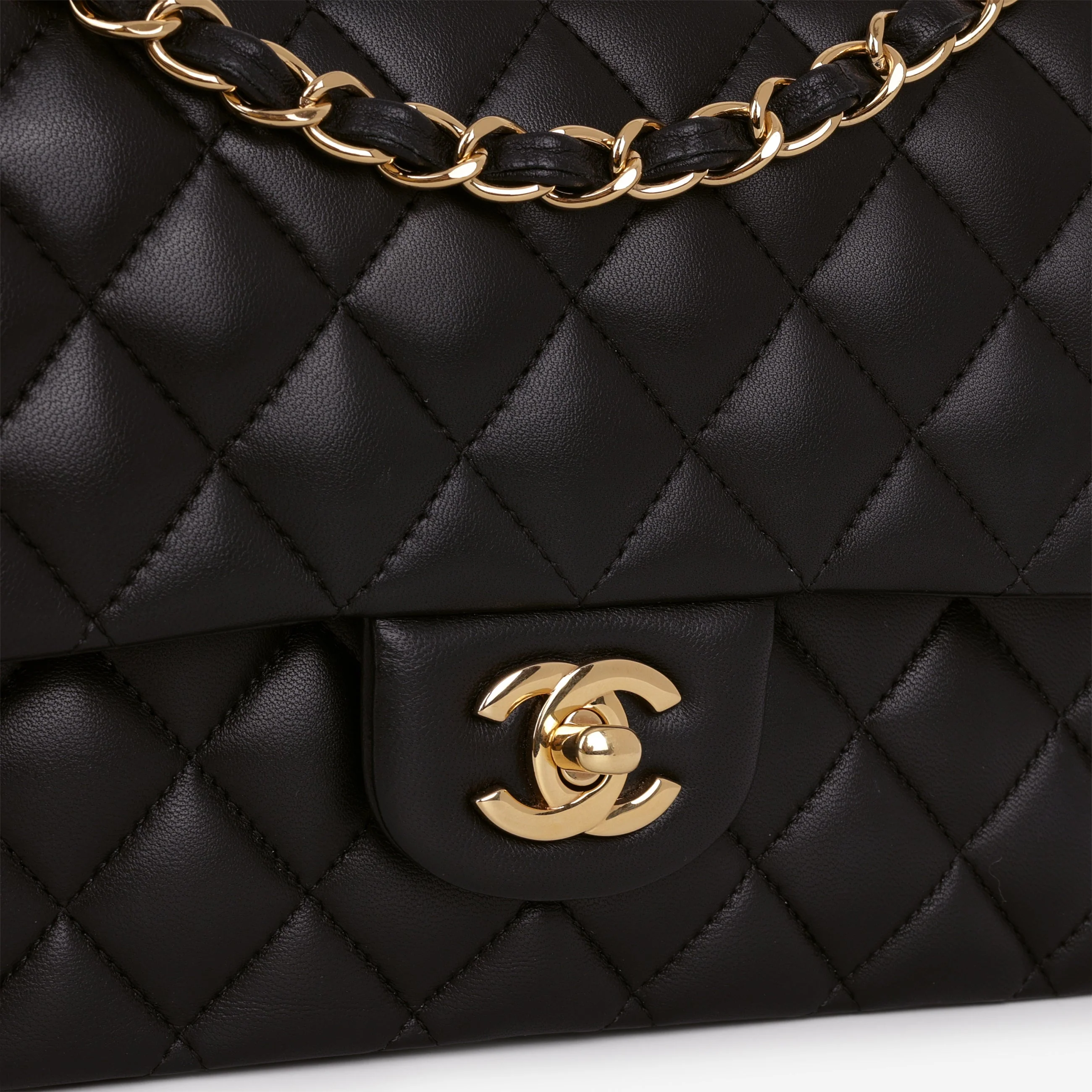 Chanel Medium Classic Flap - Black Lambskin | Gold Hardware - Image 8