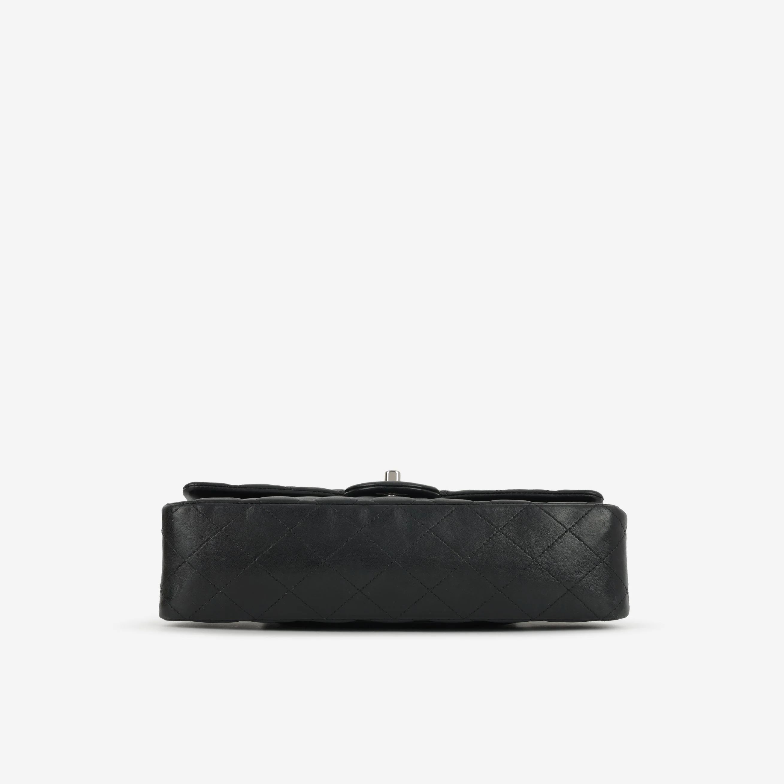 Chanel Medium Classic Flap - Black Lambskin | Silver Hardware - Image 4