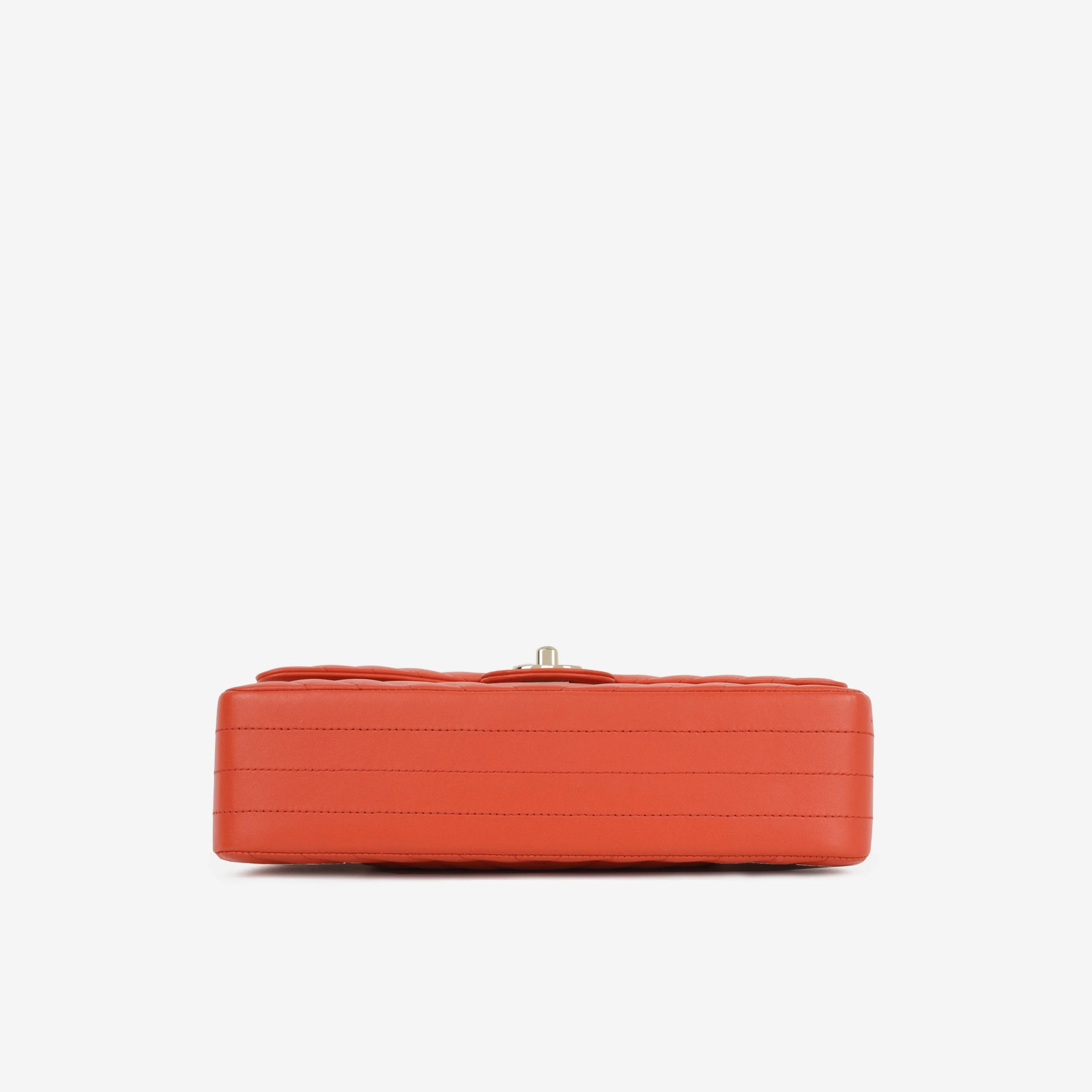 Chanel Medium Classic Flap - Coral Chevron Lambskin | Gold Hardware - Image 4