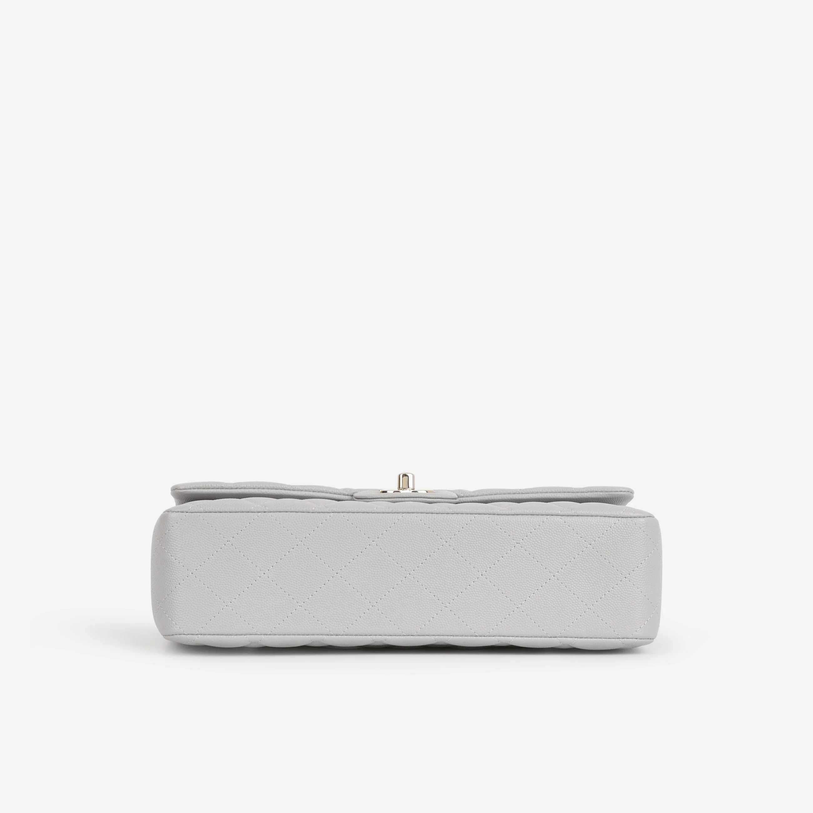 Chanel Medium Classic Flap - Grey Caviar | Champagne Gold Hardware - Image 4