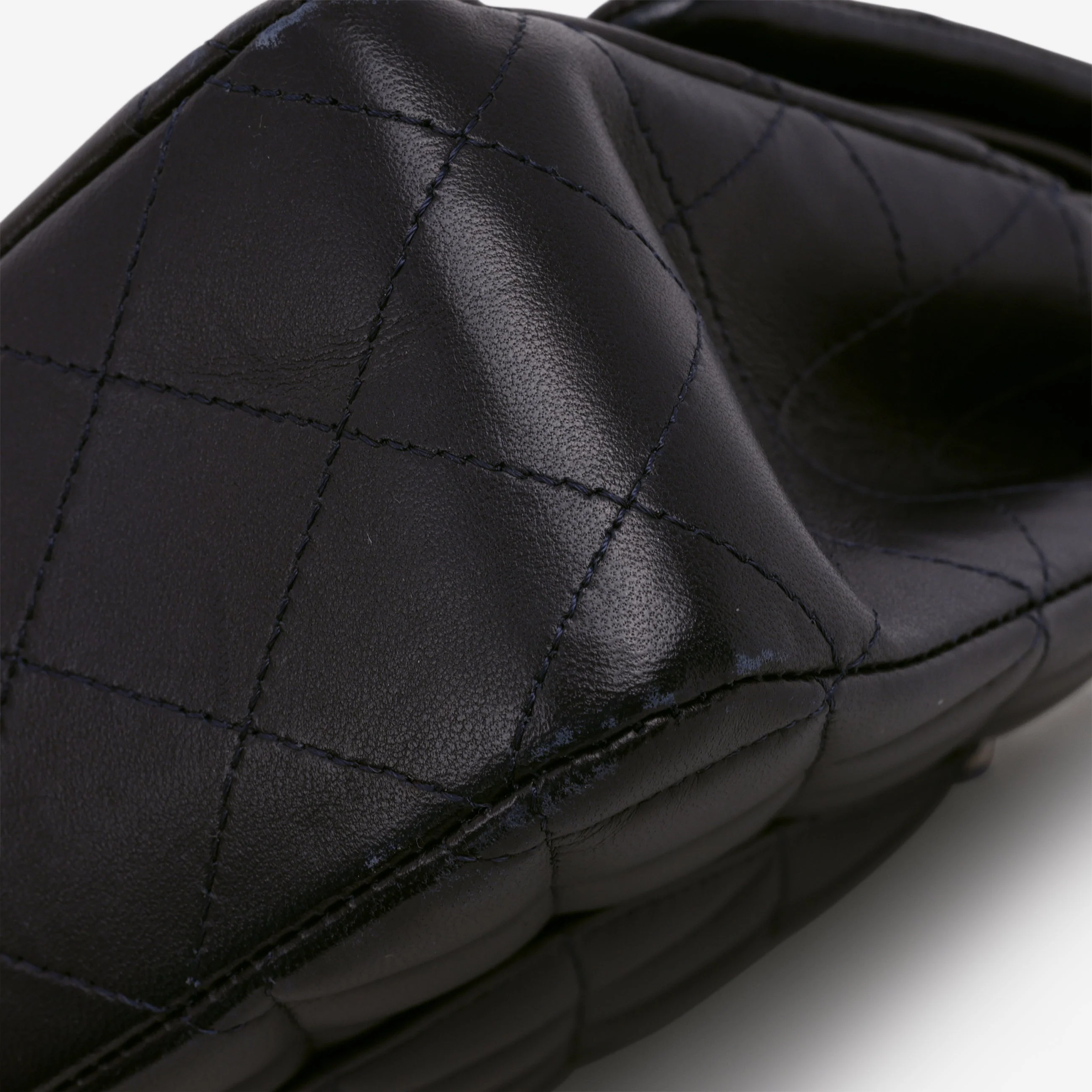 Chanel Medium Classic Flap - Navy Lambskin | Brushed Gold Hardware - Image 11