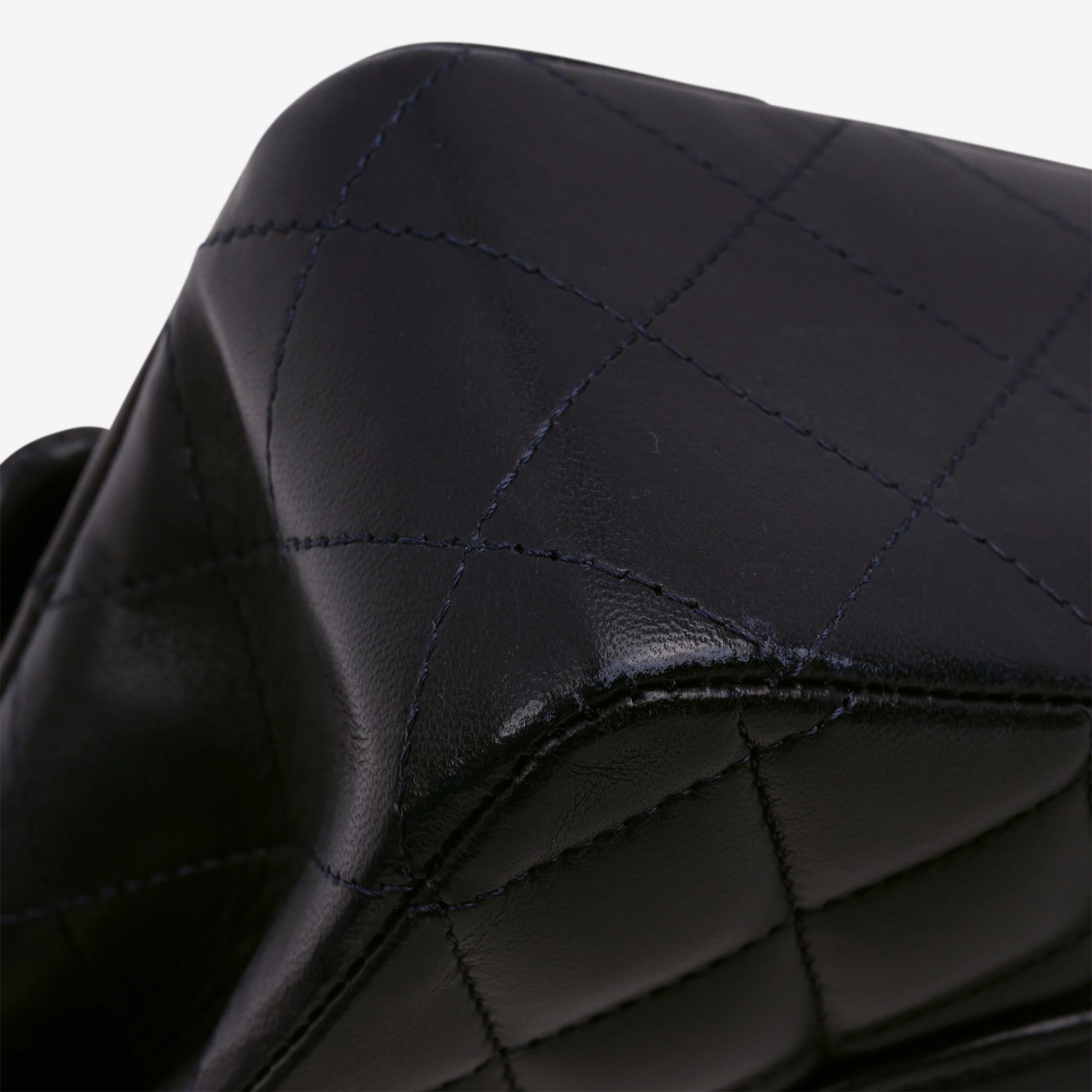 Chanel Medium Classic Flap - Navy Lambskin | Brushed Gold Hardware - Image 9