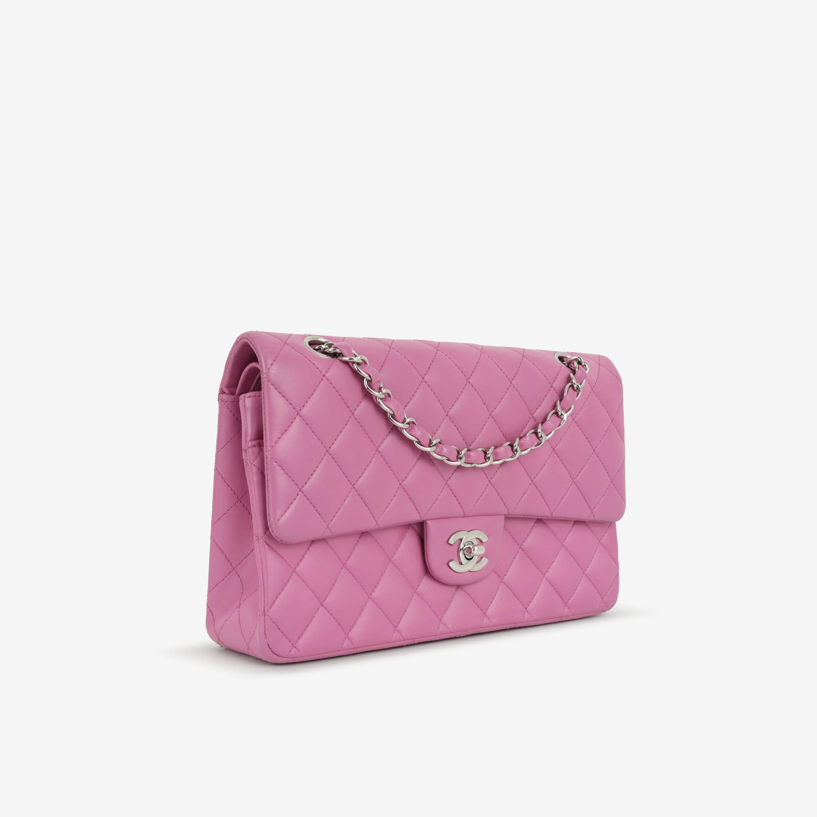 Chanel Medium Classic Flap - Purple Lambskin | Silver Hardware - Image 2