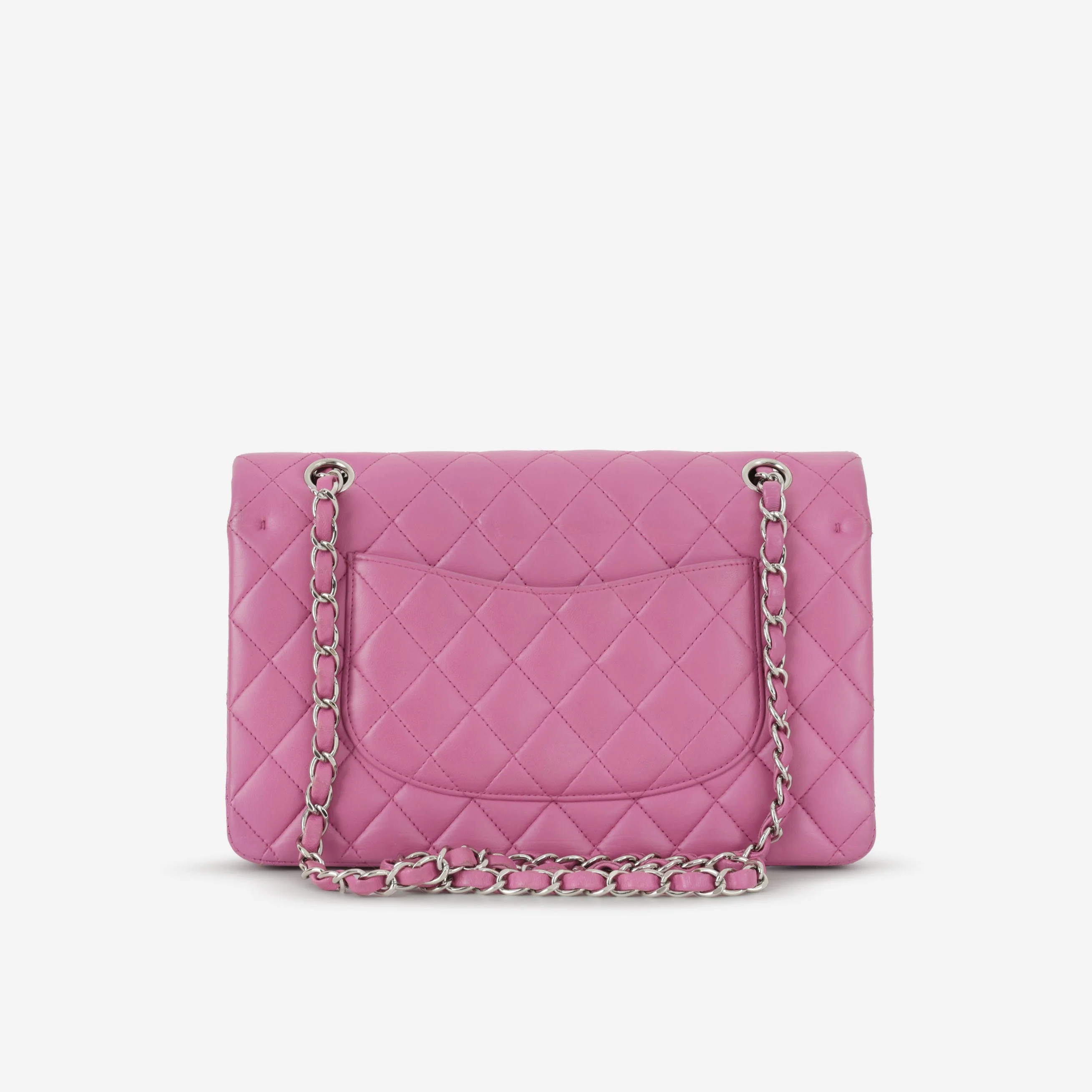 Chanel Medium Classic Flap - Purple Lambskin | Silver Hardware - Image 3