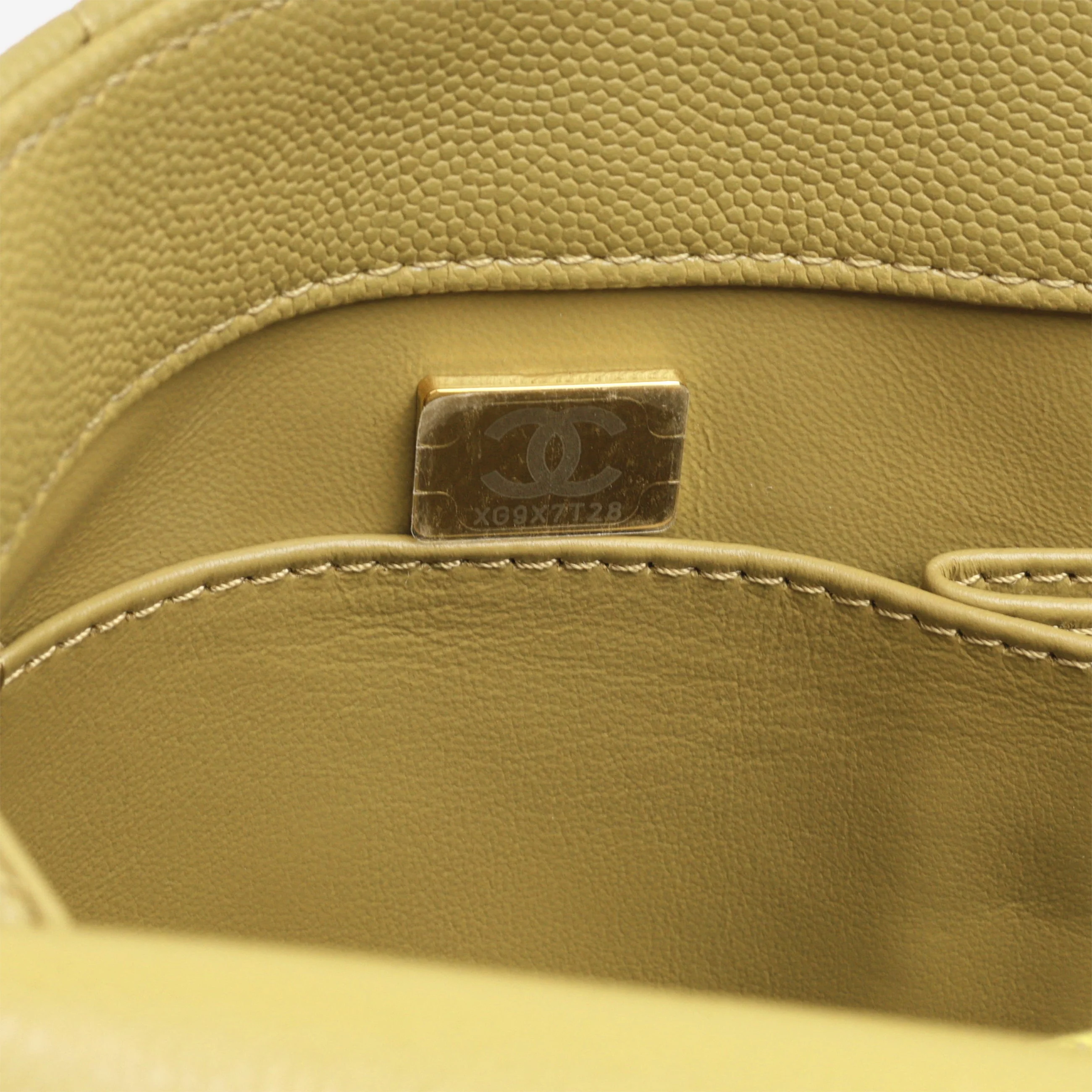 Chanel Medium Coco Handle - Olive Green Caviar | Champagne Gold Hardware - Image 6