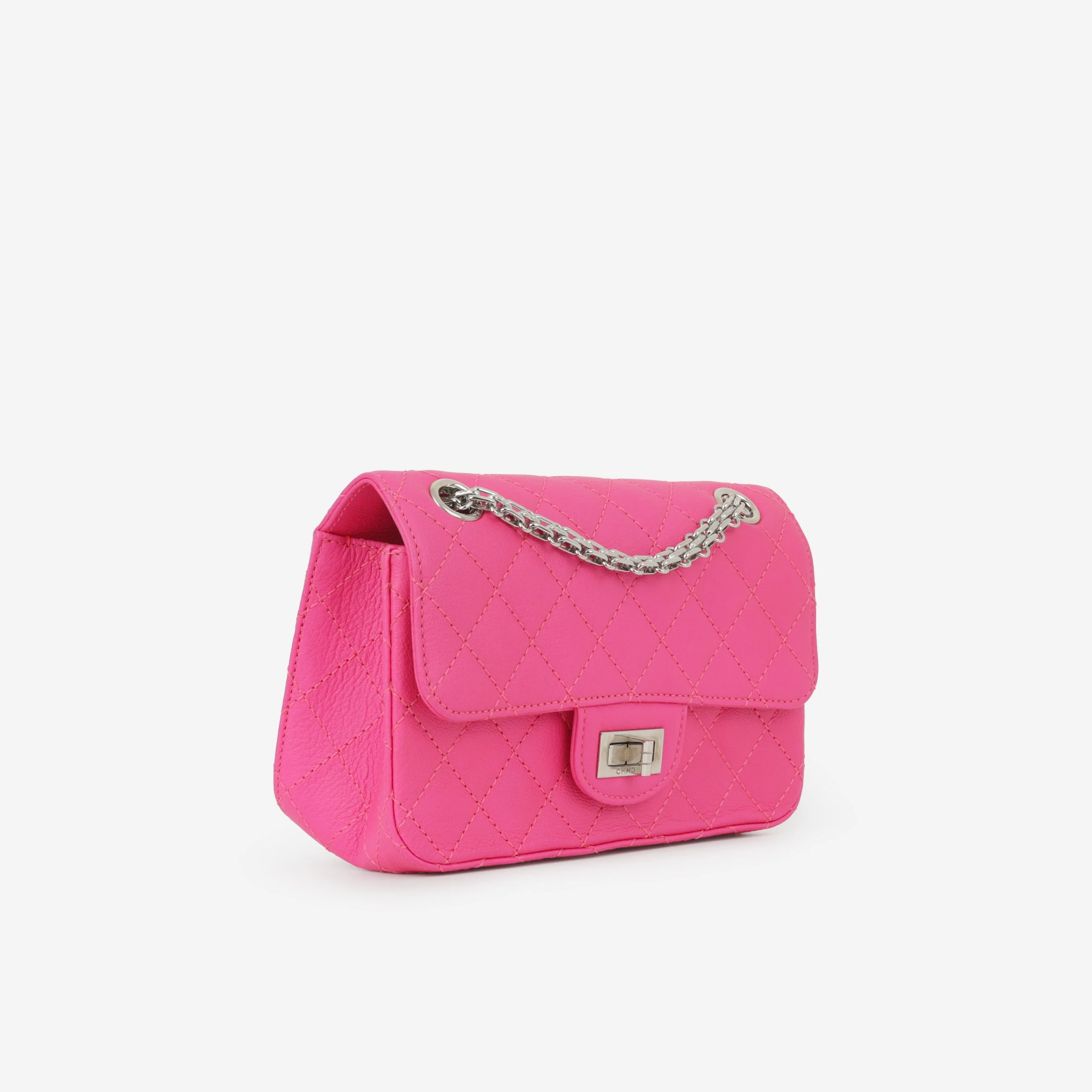 Chanel Mini 2.55 Reissue 224 - Pink Goatskin | Silver Hardware - Image 2