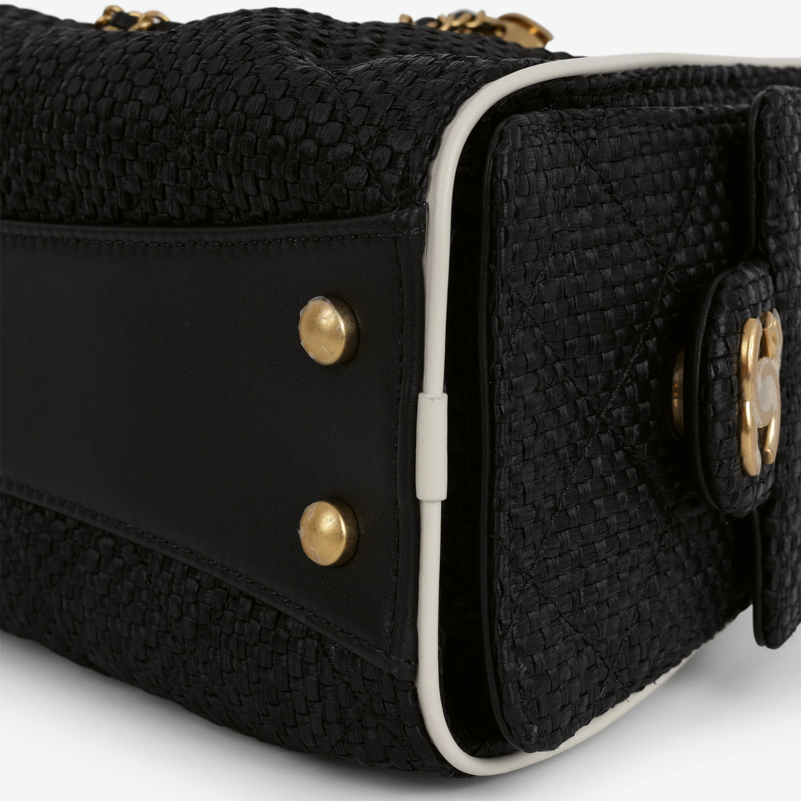 Chanel Mini 25 Hobo - Black Raffia | Gold Hardware - Image 7