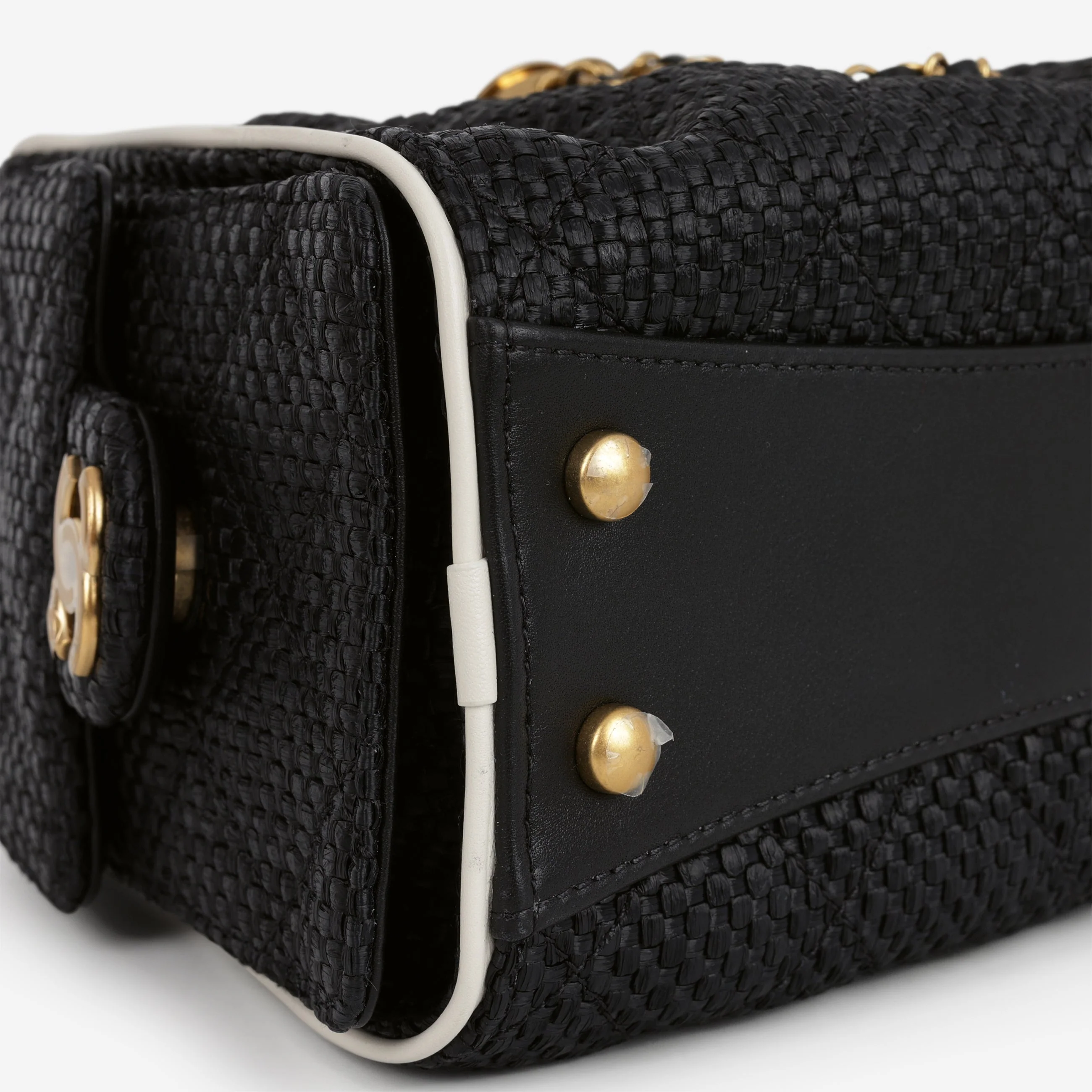 Chanel Mini 25 Hobo - Black Raffia | Gold Hardware - Image 8
