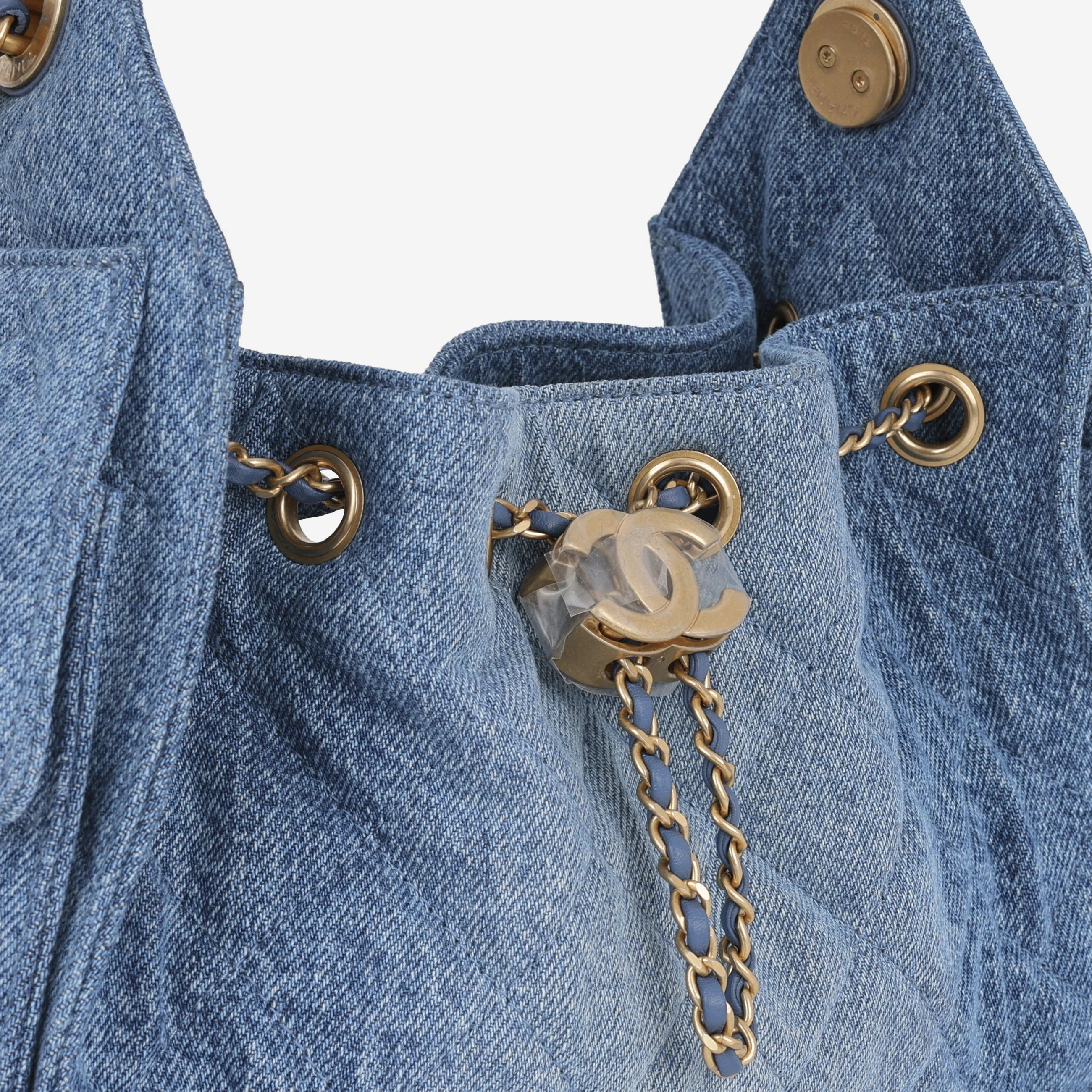 Chanel Mini 25 Hobo - Blue Washed Denim | Gold Hardware - Image 5