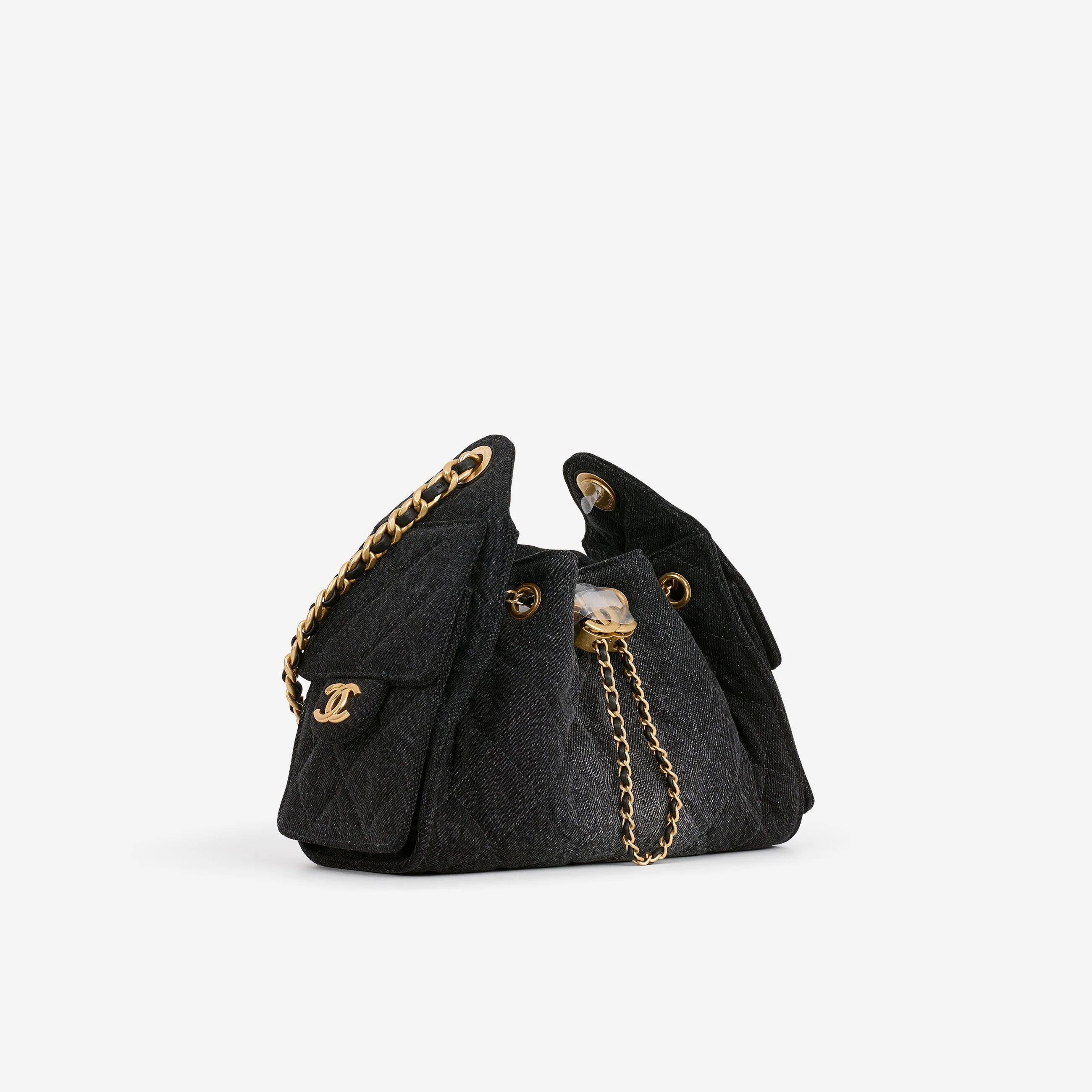 Chanel Mini 25 Hobo - Dark Denim Ombre | Aged Gold Hardware - Image 2