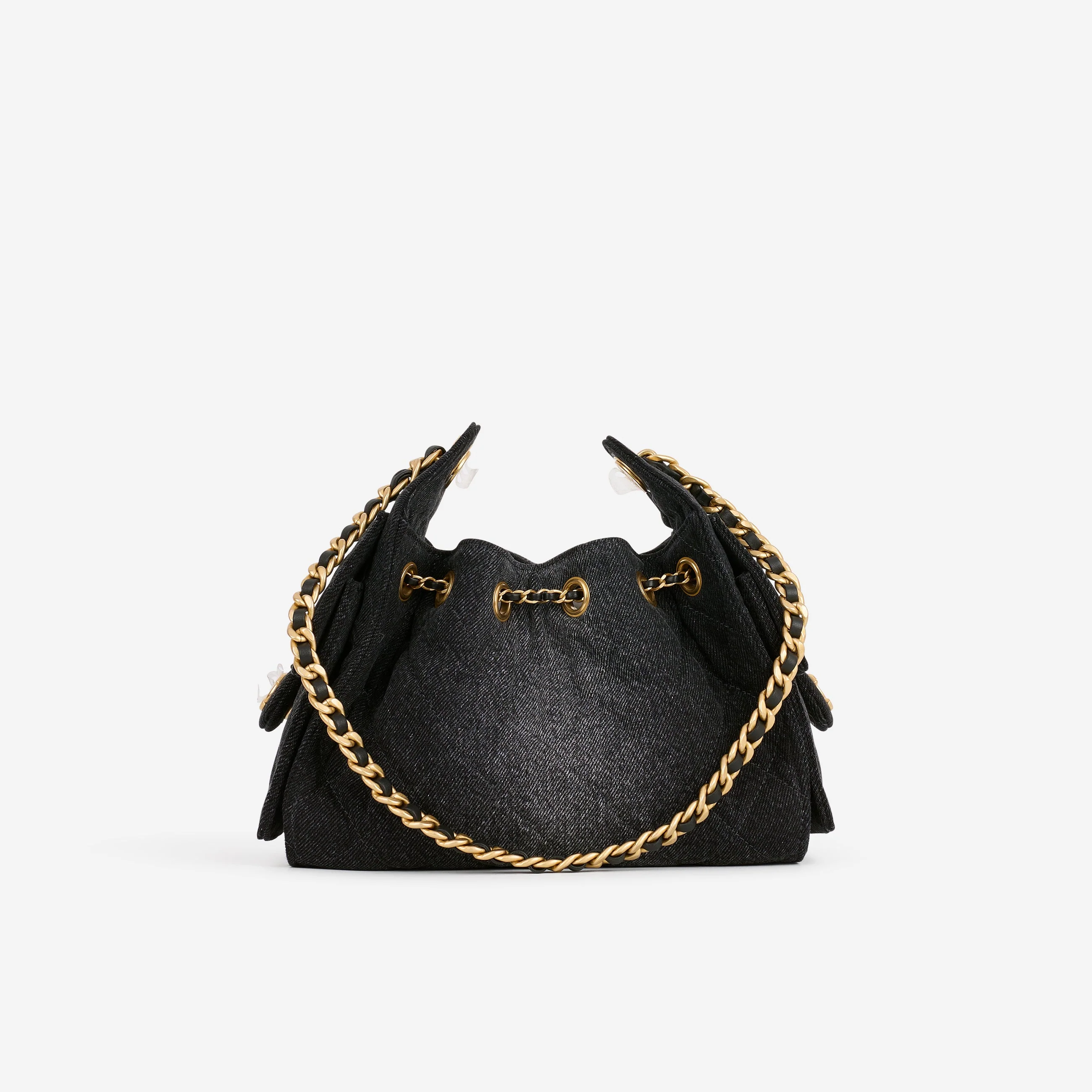 Chanel Mini 25 Hobo - Dark Denim Ombre | Aged Gold Hardware - Image 6