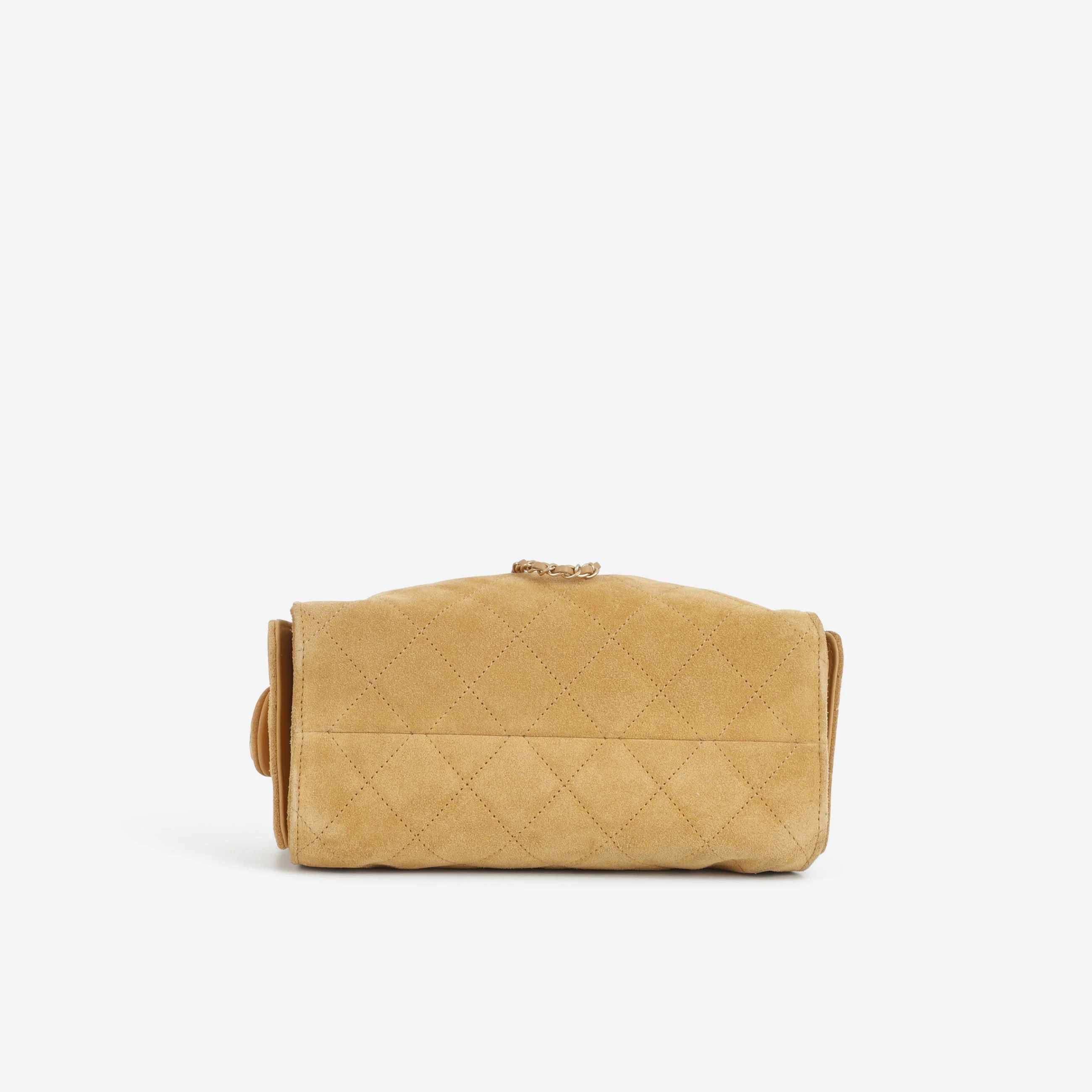 Chanel Mini 25 Hobo - Mustard Yellow Suede | Gold Hardware - Image 4