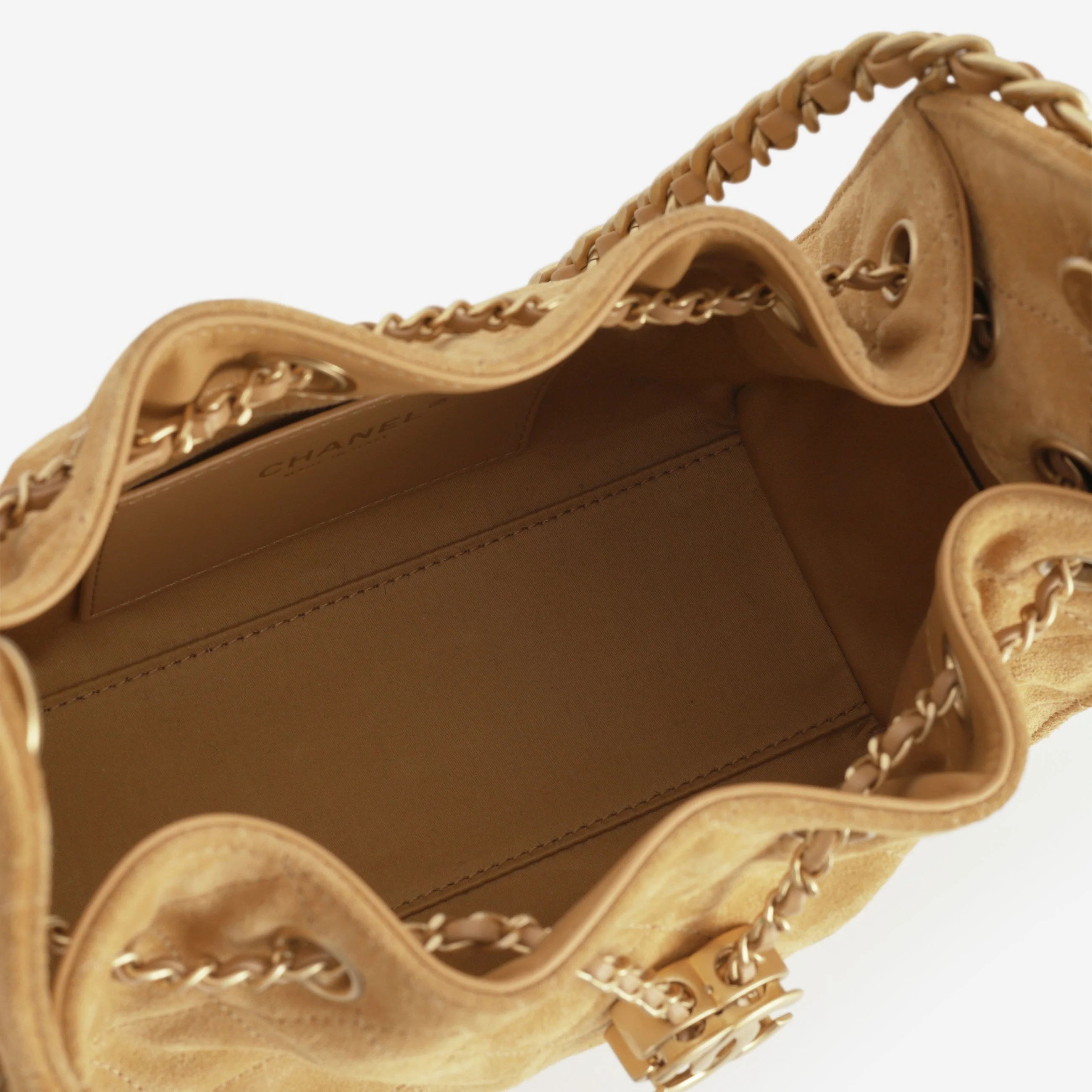 Chanel Mini 25 Hobo - Mustard Yellow Suede | Gold Hardware - Image 7