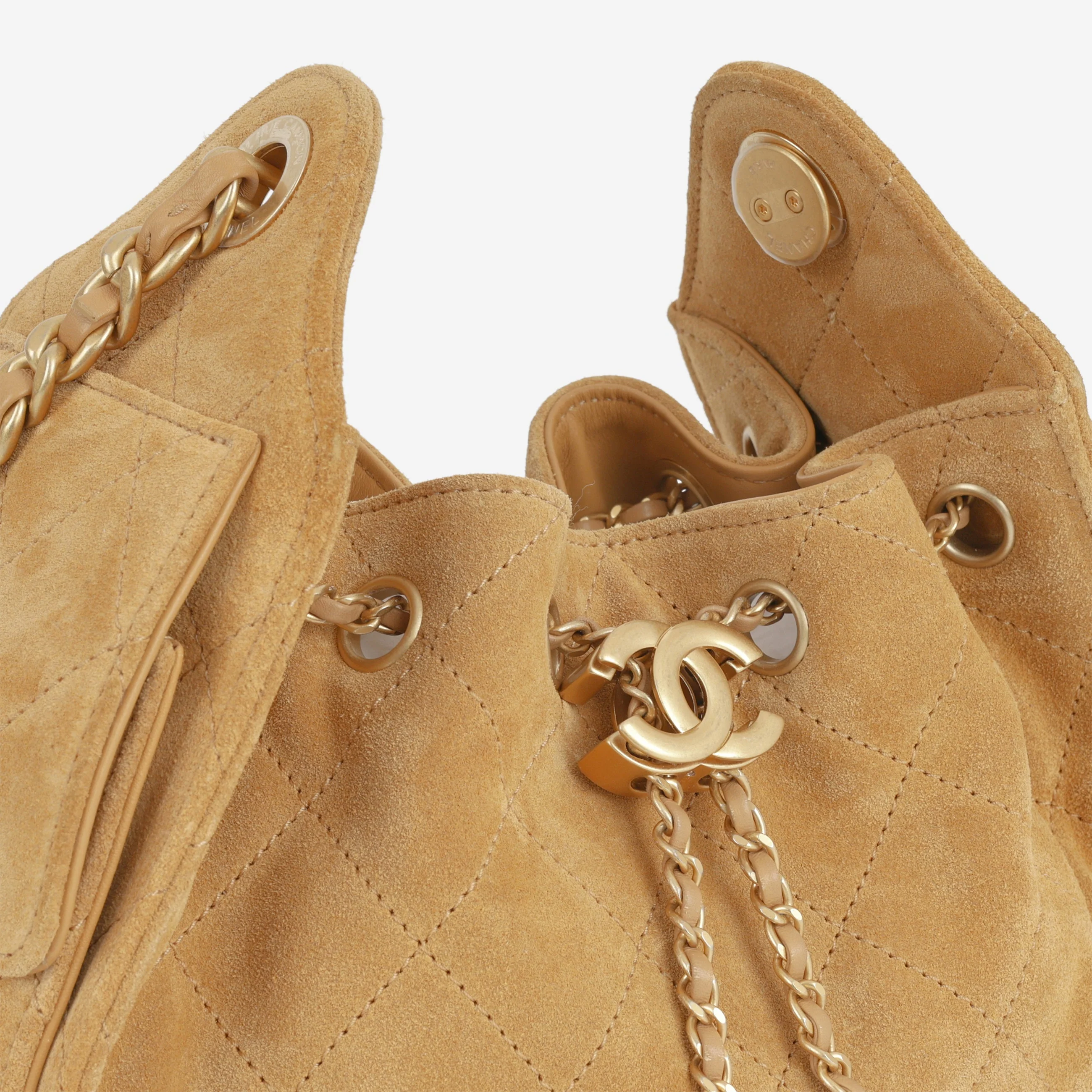 Chanel Mini 25 Hobo - Mustard Yellow Suede | Gold Hardware - Image 9