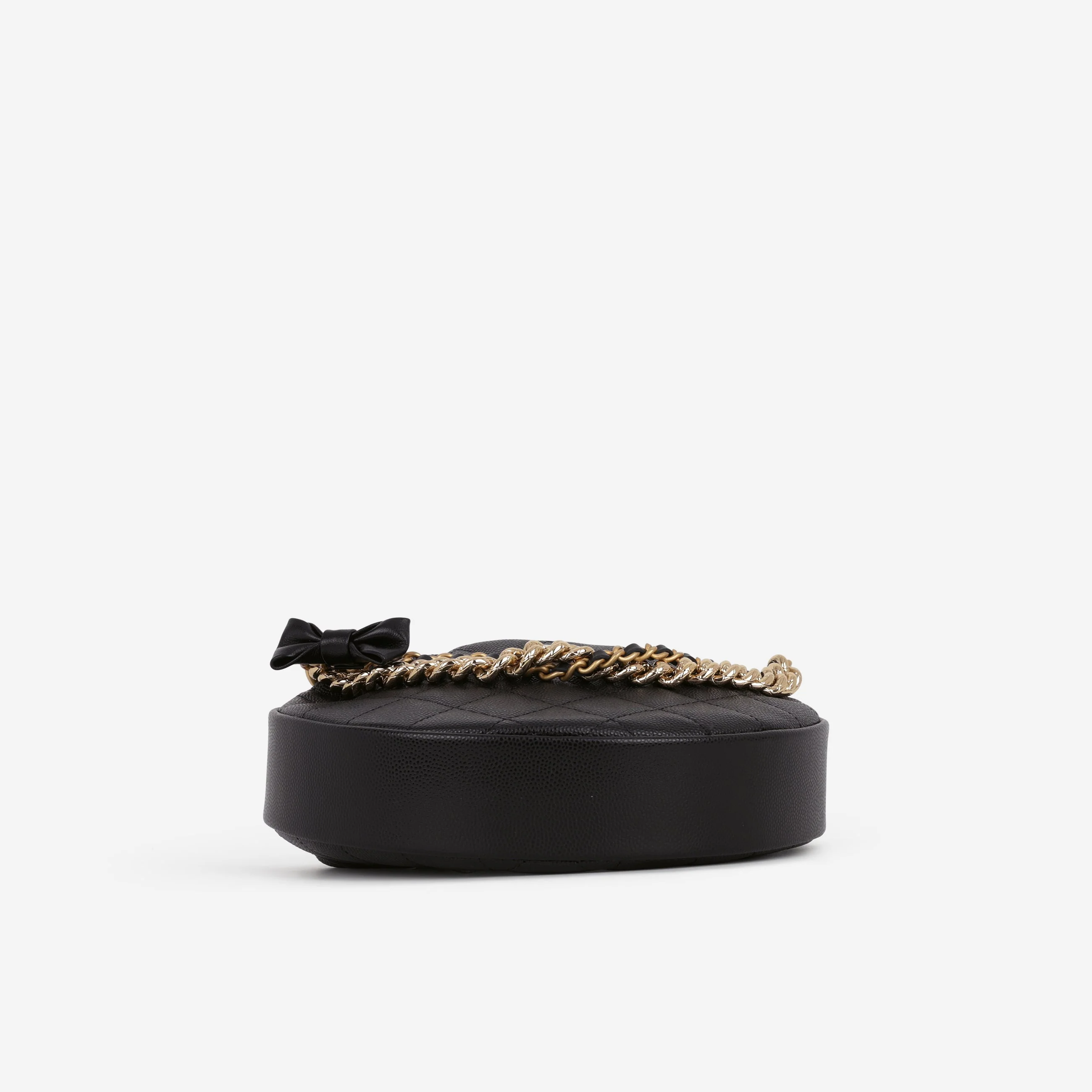 Chanel Mini Bow Hobo Pouch - Black Caviar | Gold Hardware - Image 4