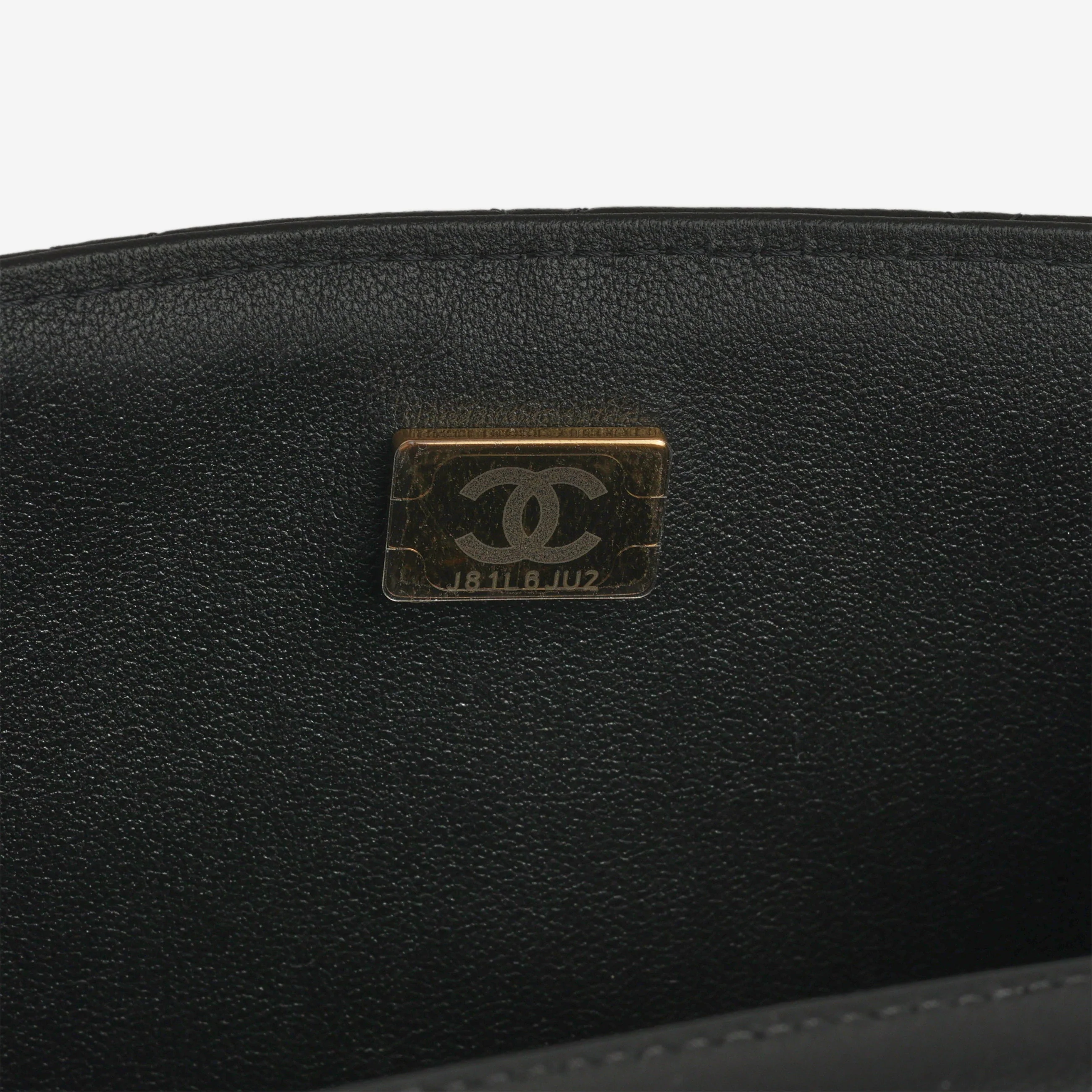 Chanel Mini Flap Square - Black Lambskin | Champagne Gold Hardware - Image 6