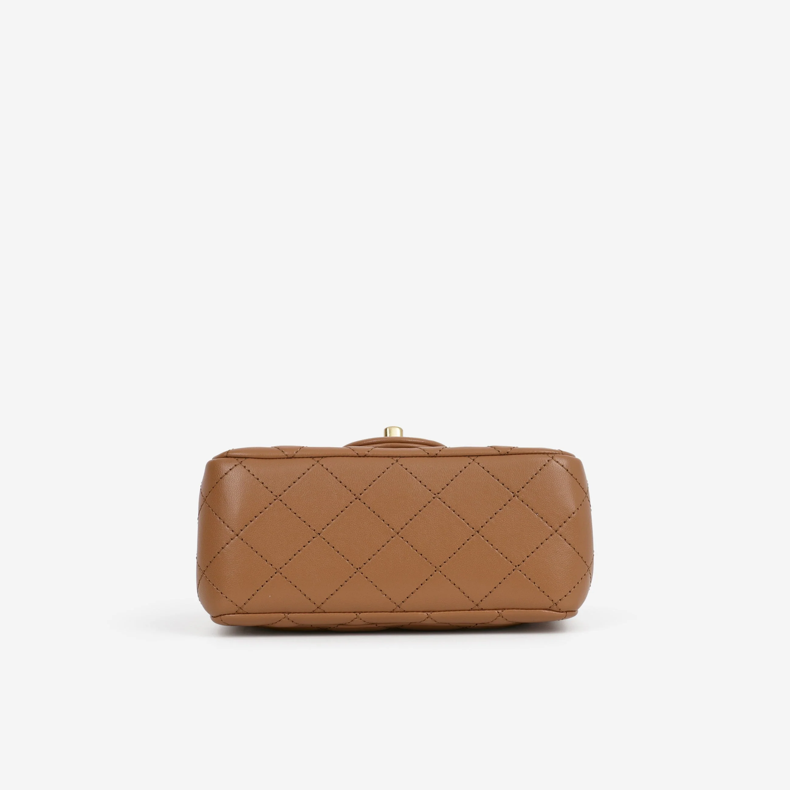 Chanel Mini Flap Square CC Crush - Caramel Lambskin | Gold Hardware - Image 4
