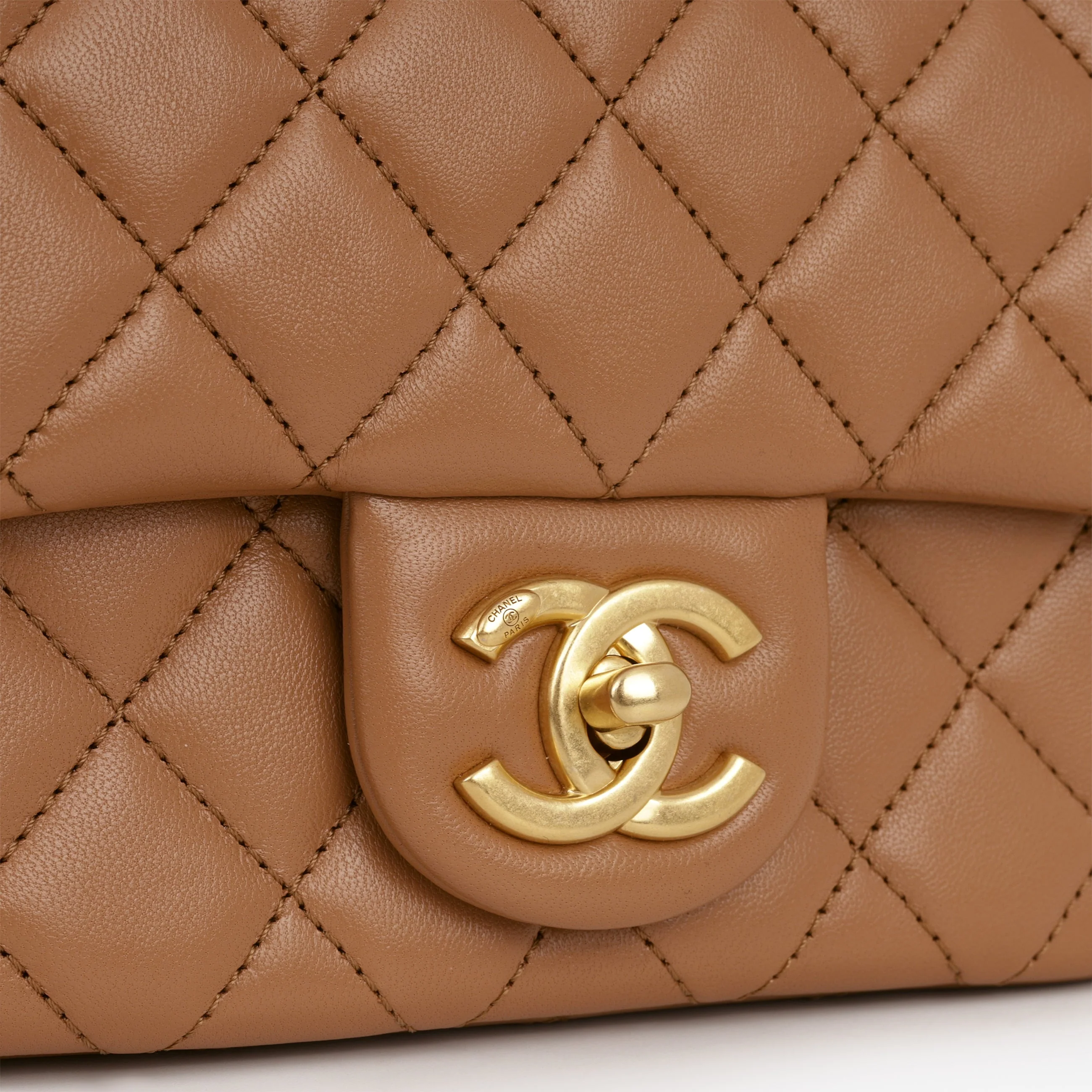 Chanel Mini Flap Square CC Crush - Caramel Lambskin | Gold Hardware - Image 8