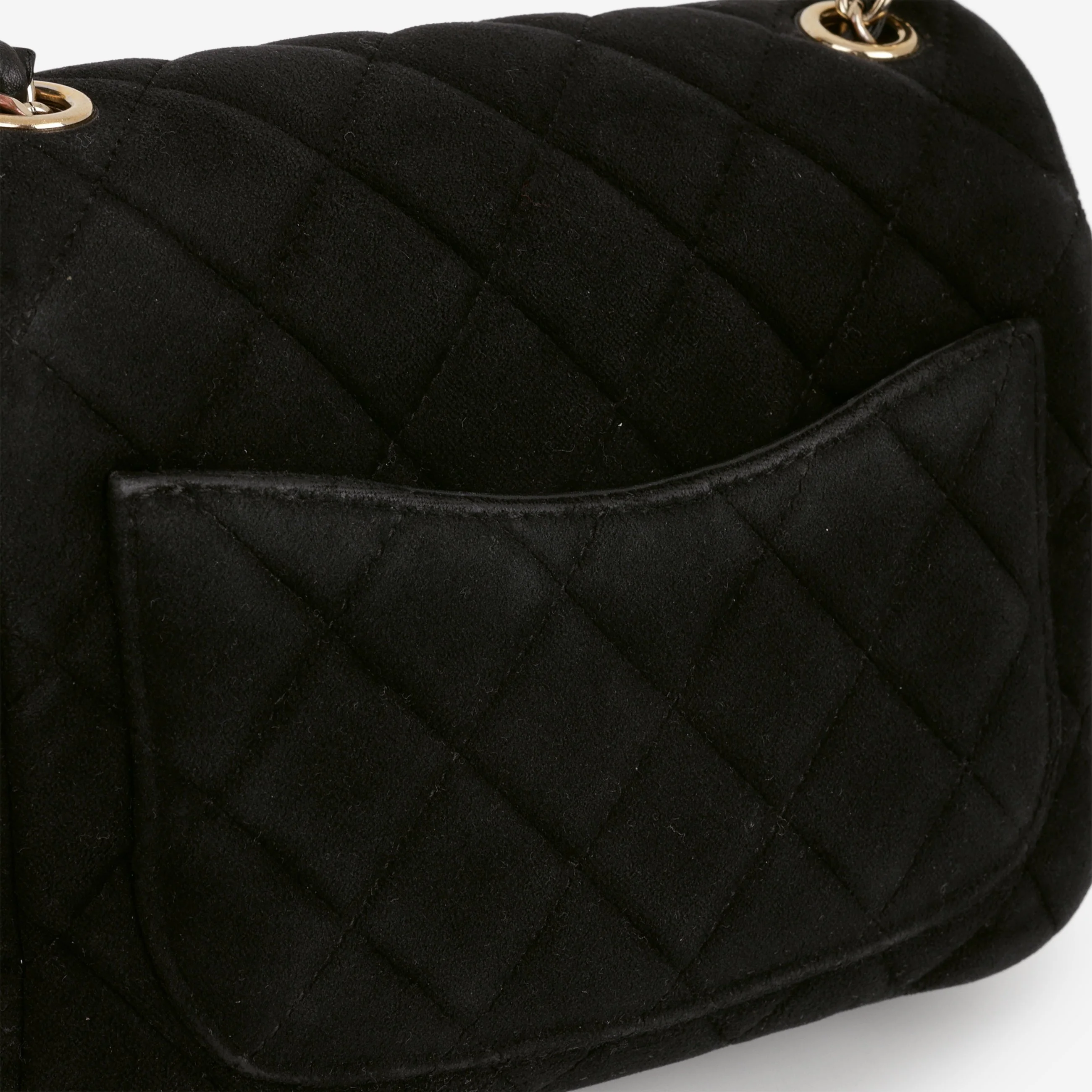 Chanel Mini Flap Square Pearl Crush - Black Velvet | Gold Hardware - Image 5