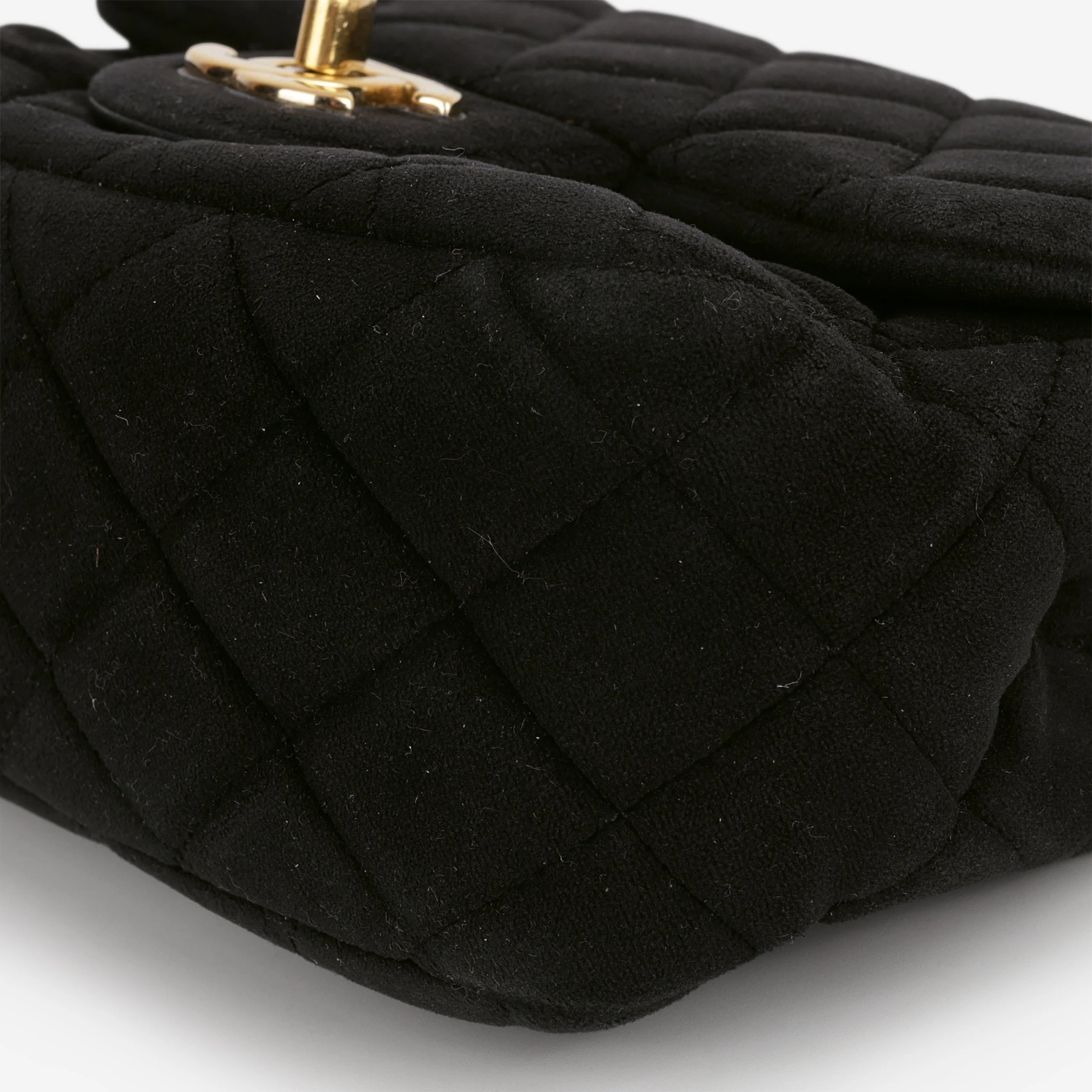 Chanel Mini Flap Square Pearl Crush - Black Velvet | Gold Hardware - Image 7