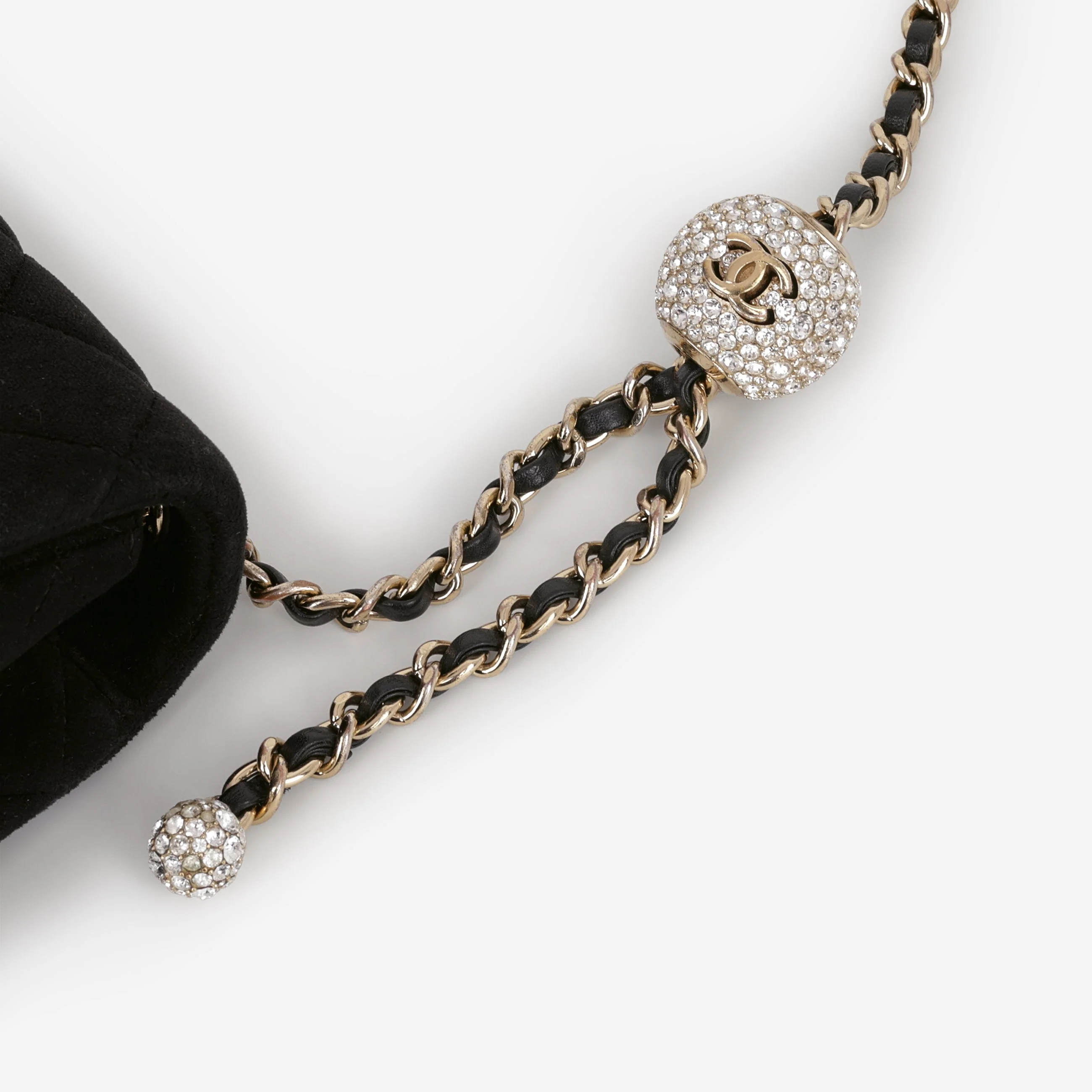 Chanel Mini Flap Square Pearl Crush - Black Velvet | Gold Hardware - Image 8
