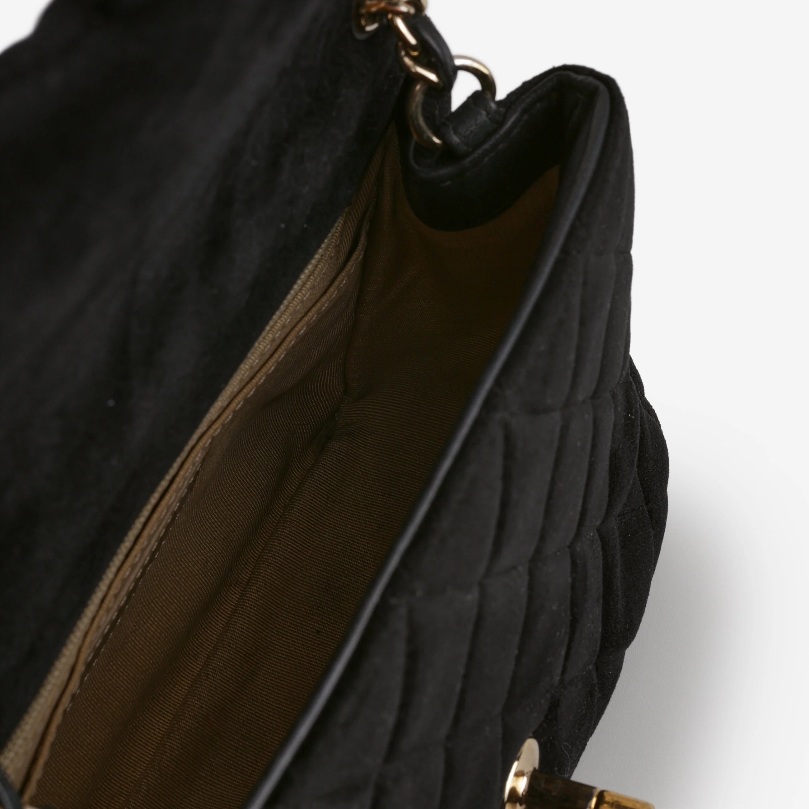 Chanel Mini Flap Square Pearl Crush - Black Velvet | Gold Hardware - Image 9