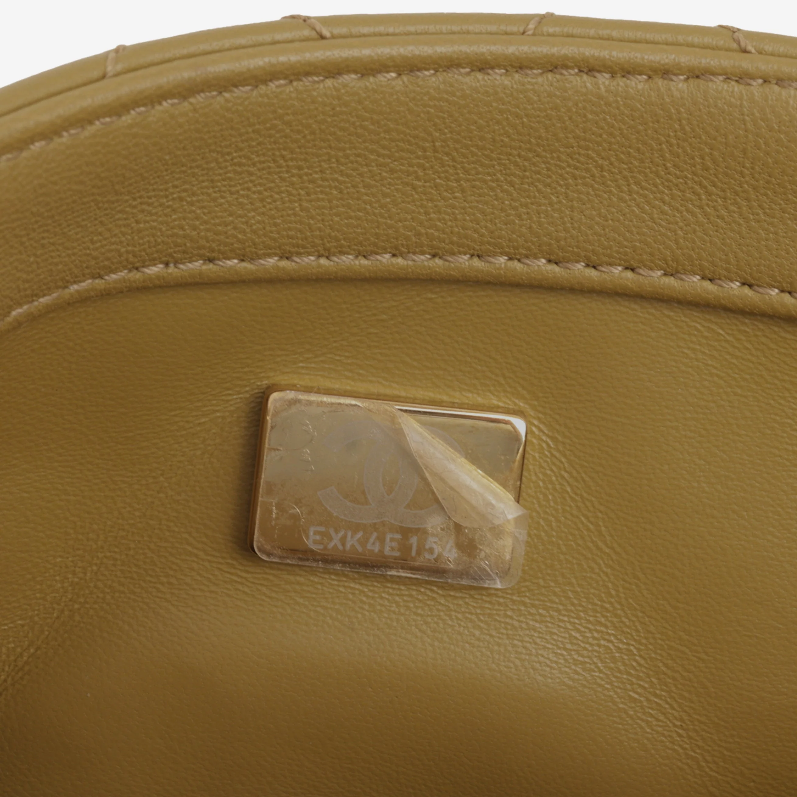 Chanel Mini Flap Square Pearl Crush - Olive Green Lambskin | Gold Hardware - Image 6