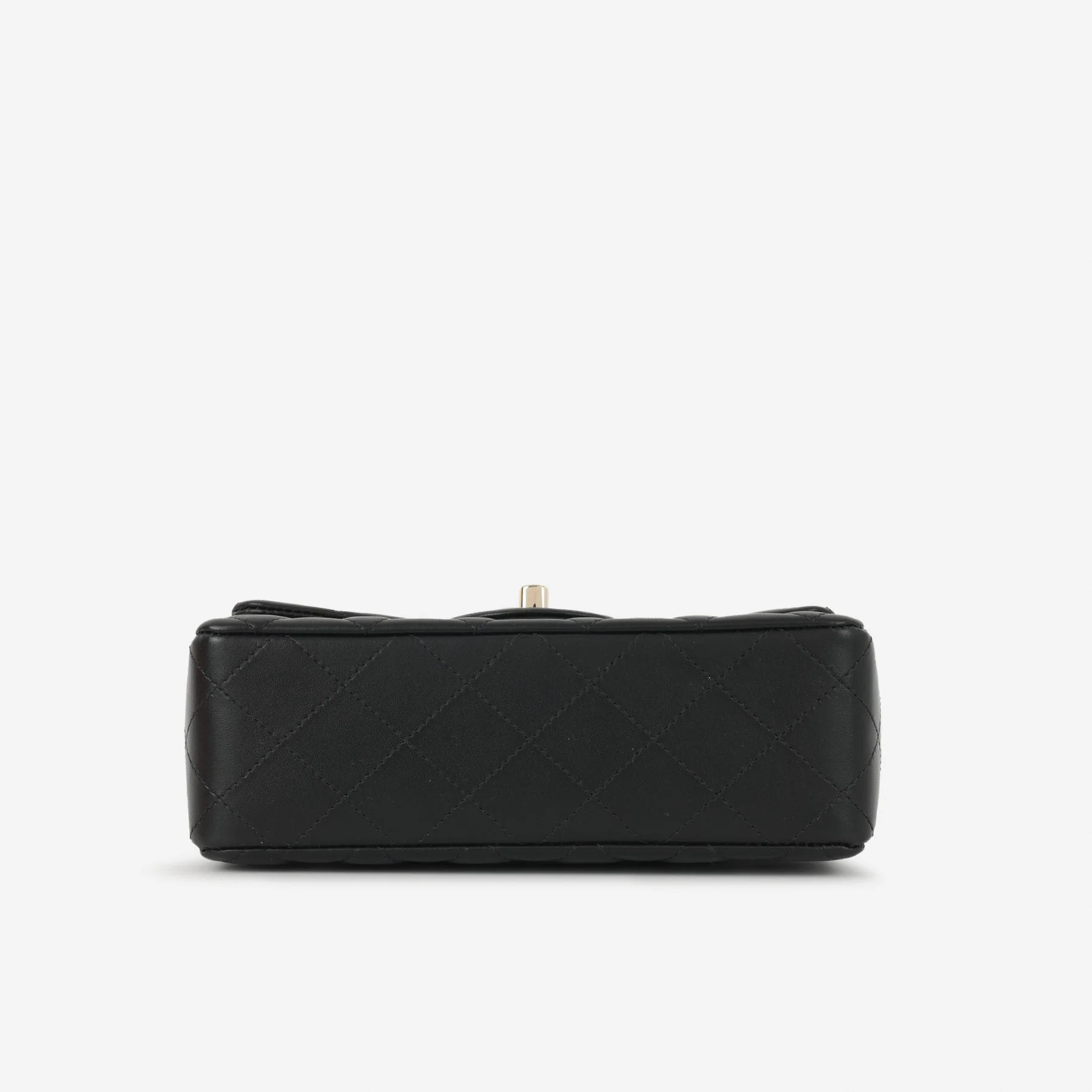 Chanel Mini Rectangular - Black Lambskin | Champagne Gold Hardware - Image 4