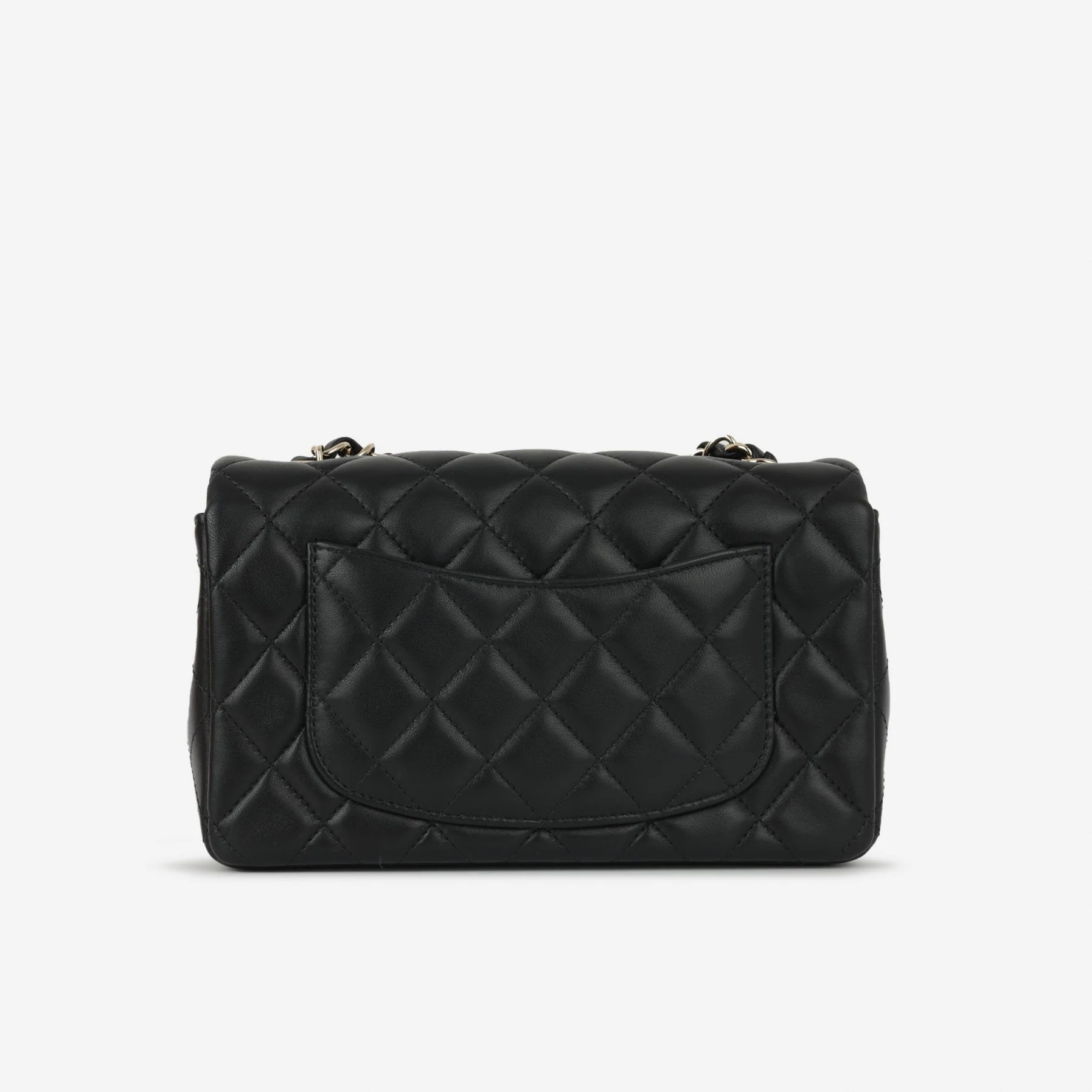 Chanel Mini Rectangular - Black Lambskin | Champagne Gold Hardware - Image 3
